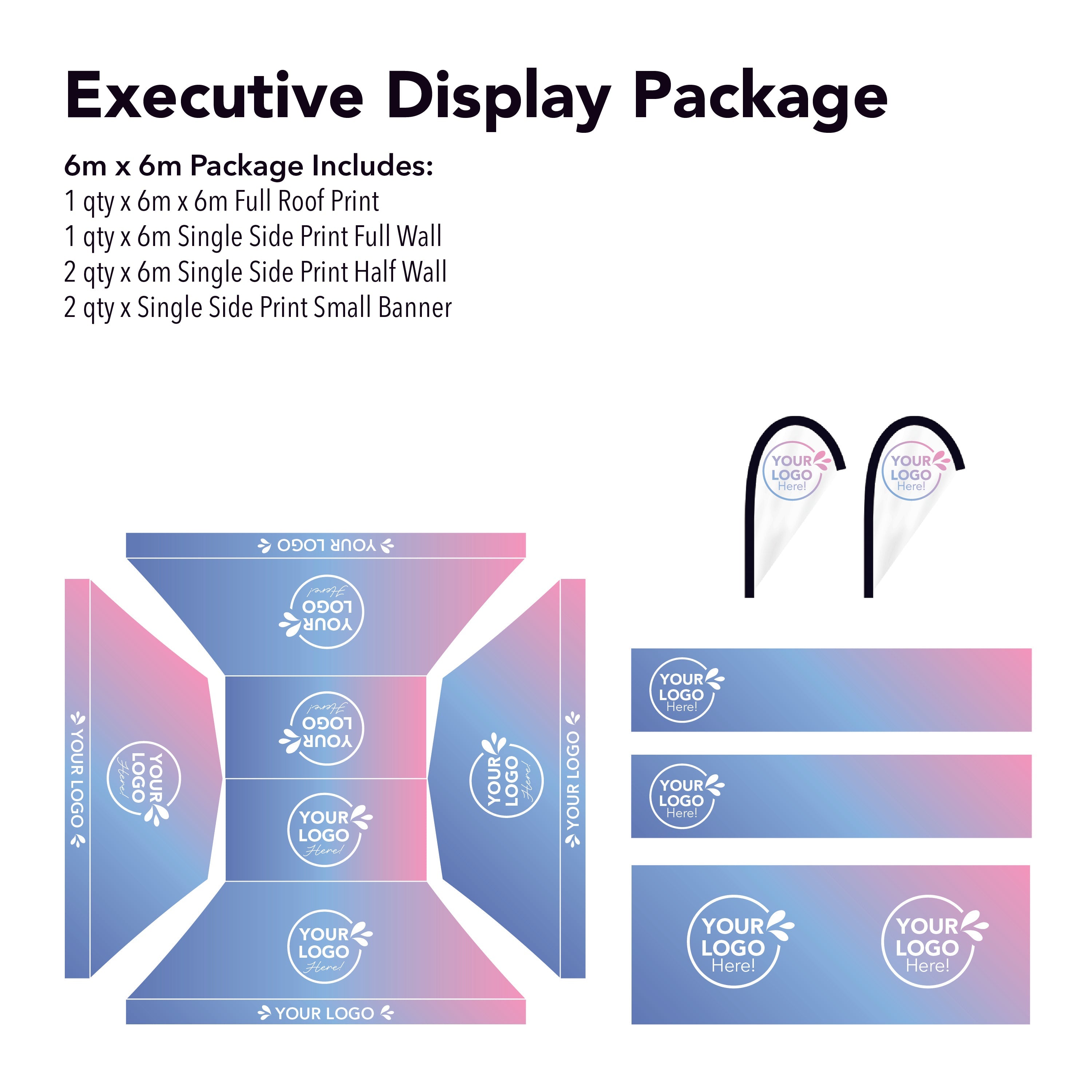 6m x 6m Printed Folding Gazebo | Executive Dsiplay Package