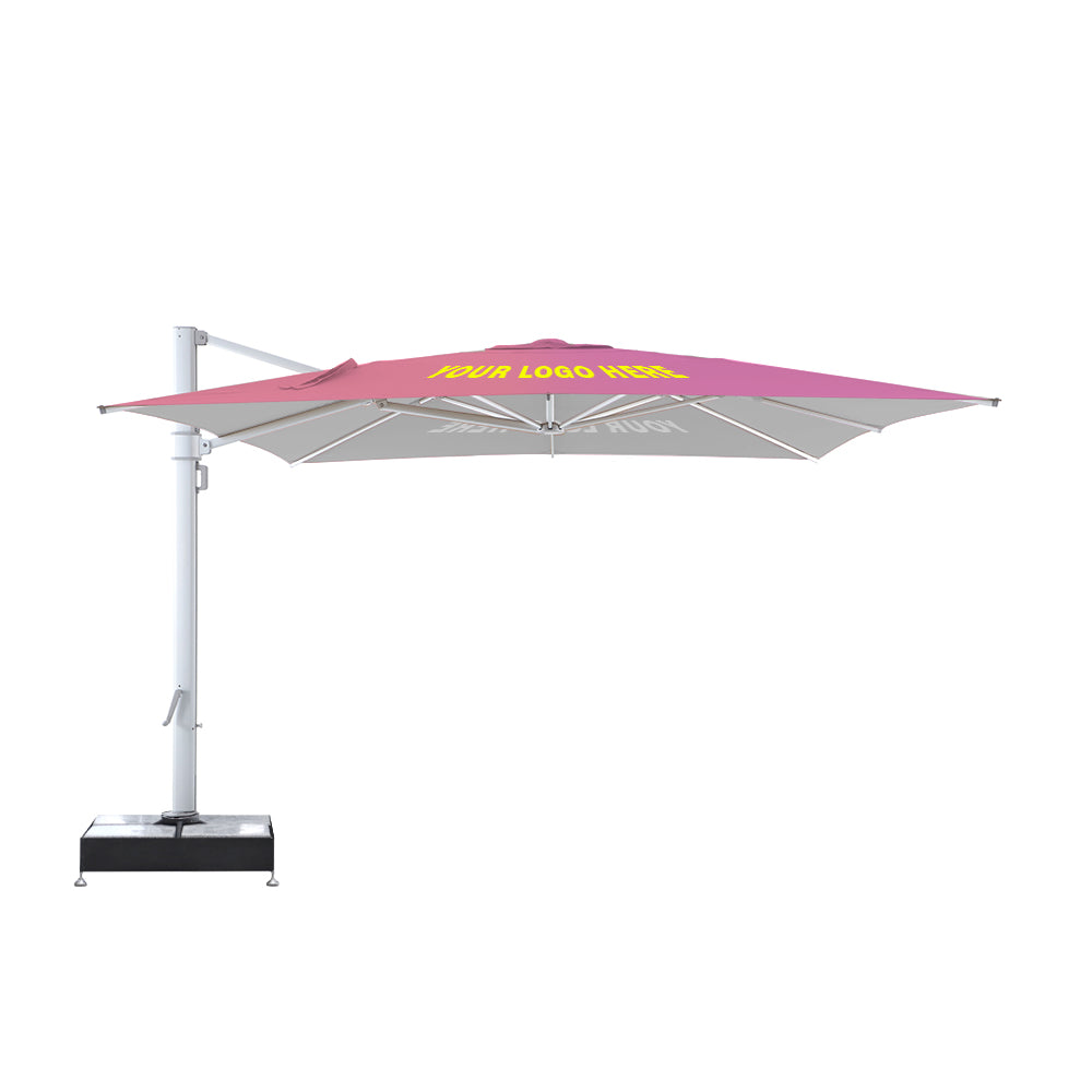 4m x 4m Custom Printed Granada 120 Cantilever Square | Umbrellas
