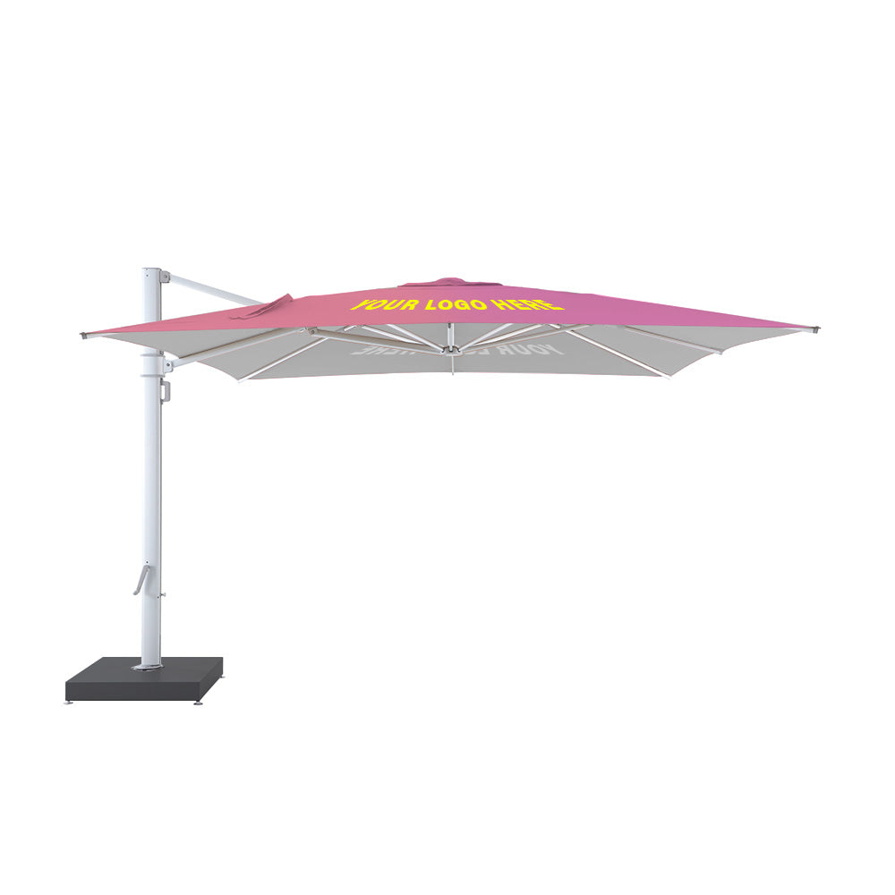 4m x 4m Custom Printed Granada 120 Cantilever Square | Umbrellas