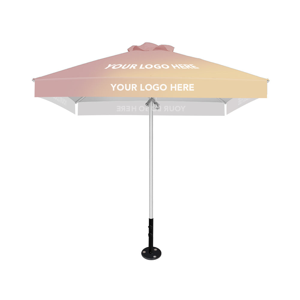 2.5m x 2.5m Custom Printed Saville Square | Umbrellas