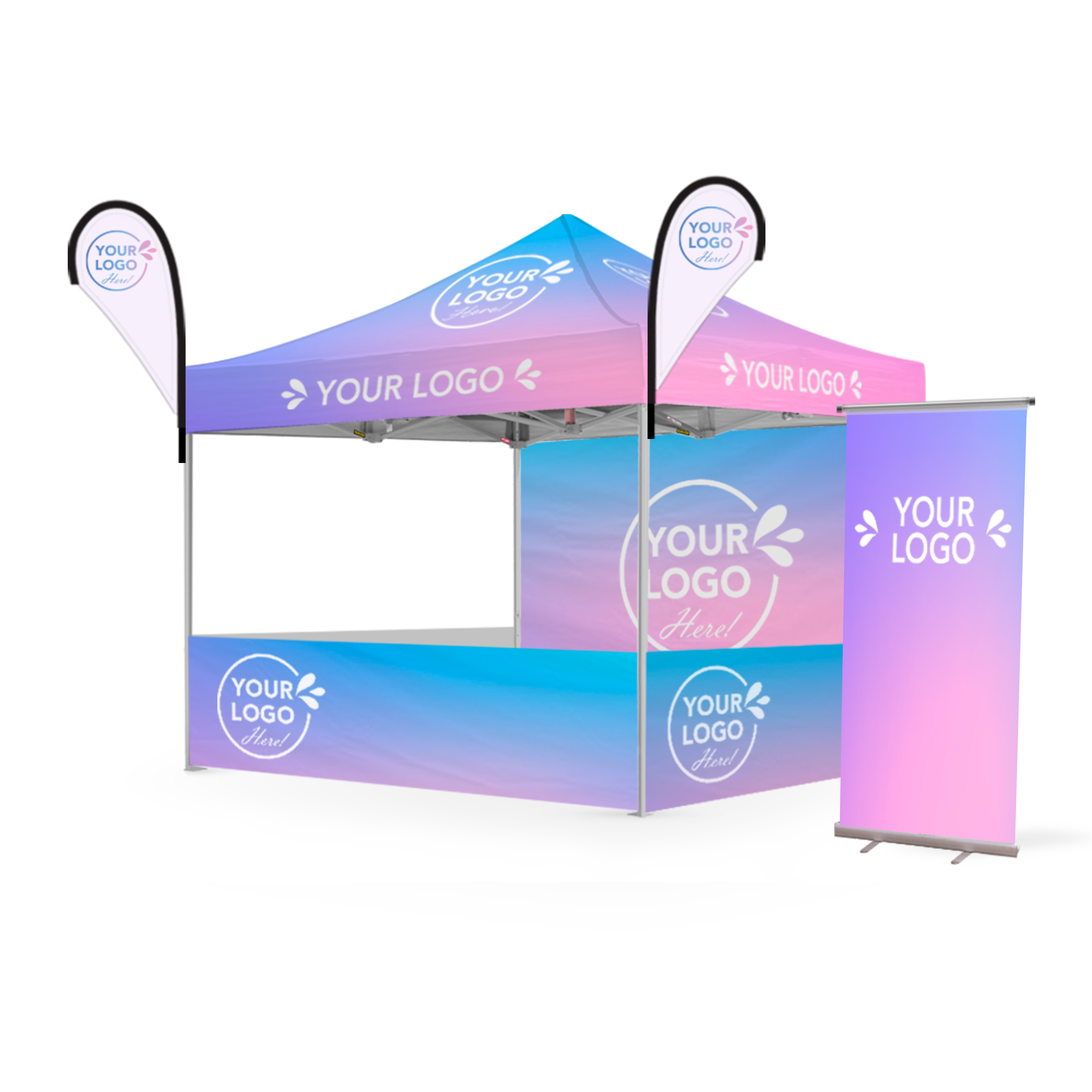 3m x 3m Printed Folding Gazebo | Complete Event Package