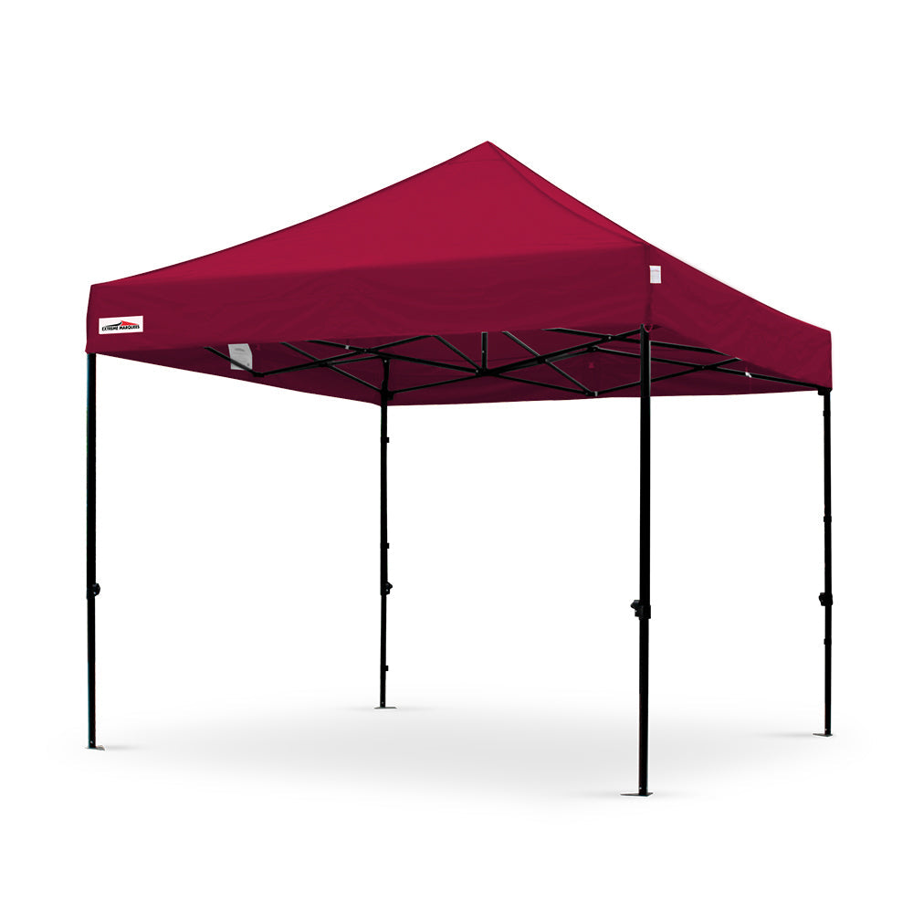 X5 true blue maroon pop-up marquee tent with black frame