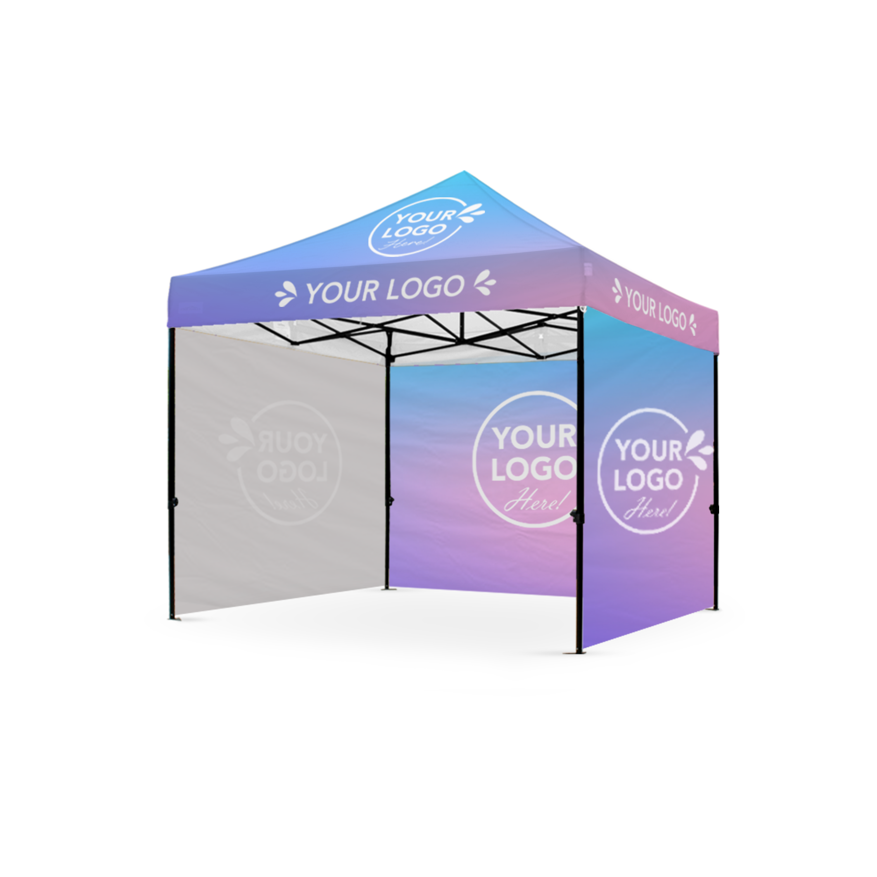 3m x 3m Printed Folding Gazebo | Showcase Wall Package