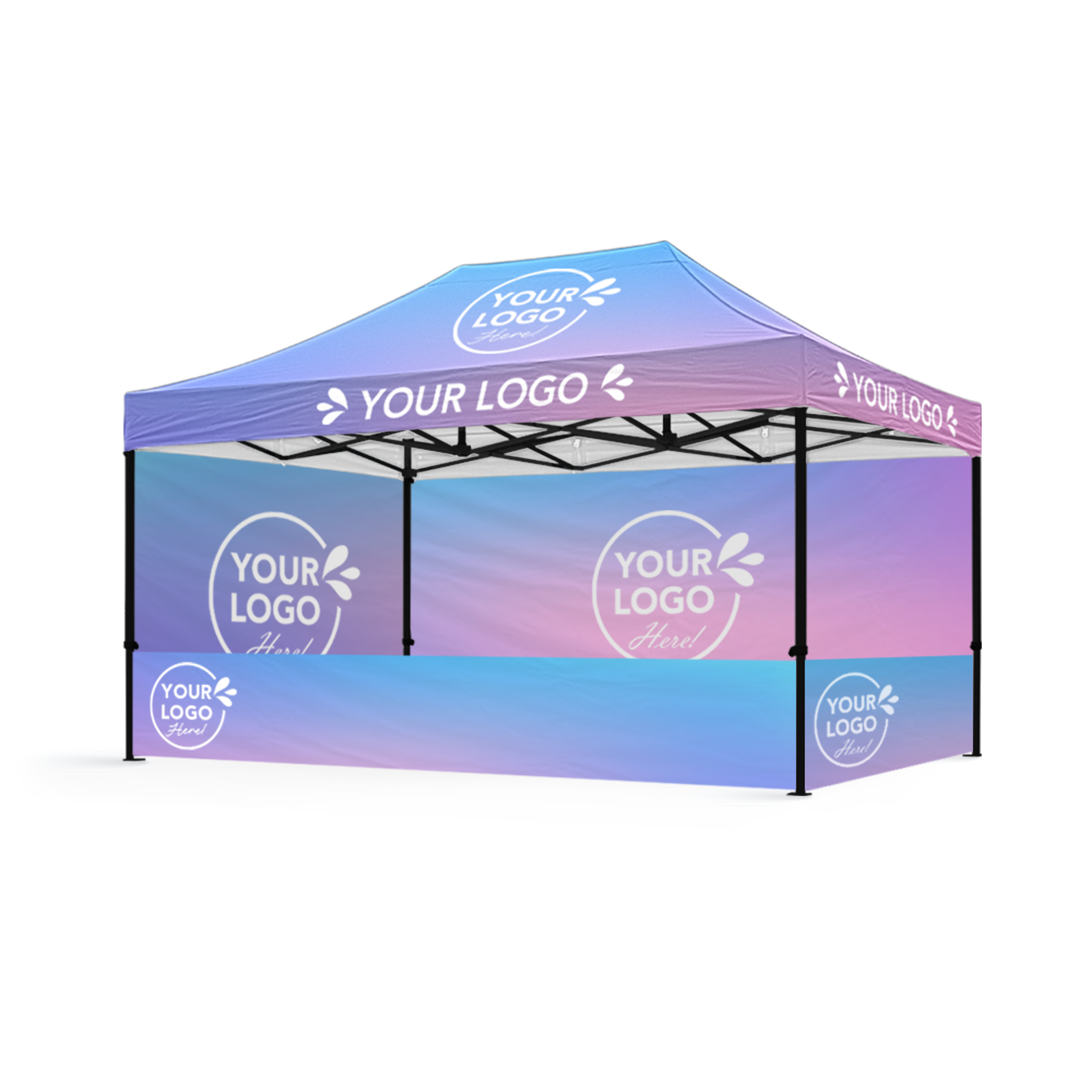 3m x 4.5m Printed Folding Gazebo | Event Presence Package