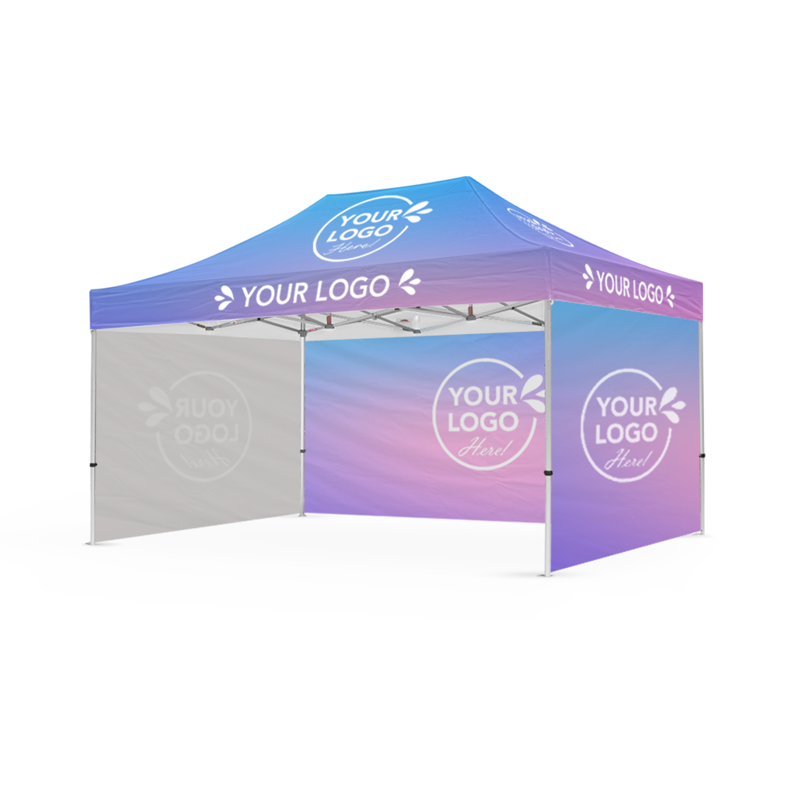 3m x 4.5m Printed Folding Gazebo | Showcase Wall Package