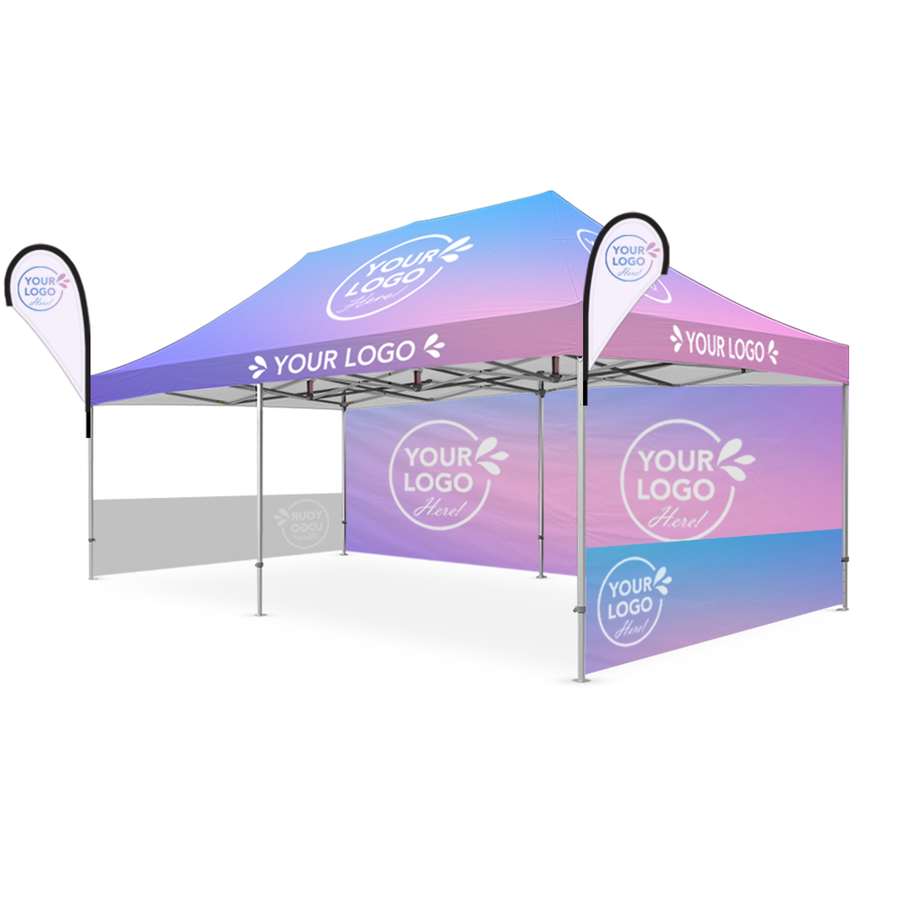 4m x 8m Printed Folding Gazebo | Executive Display Package