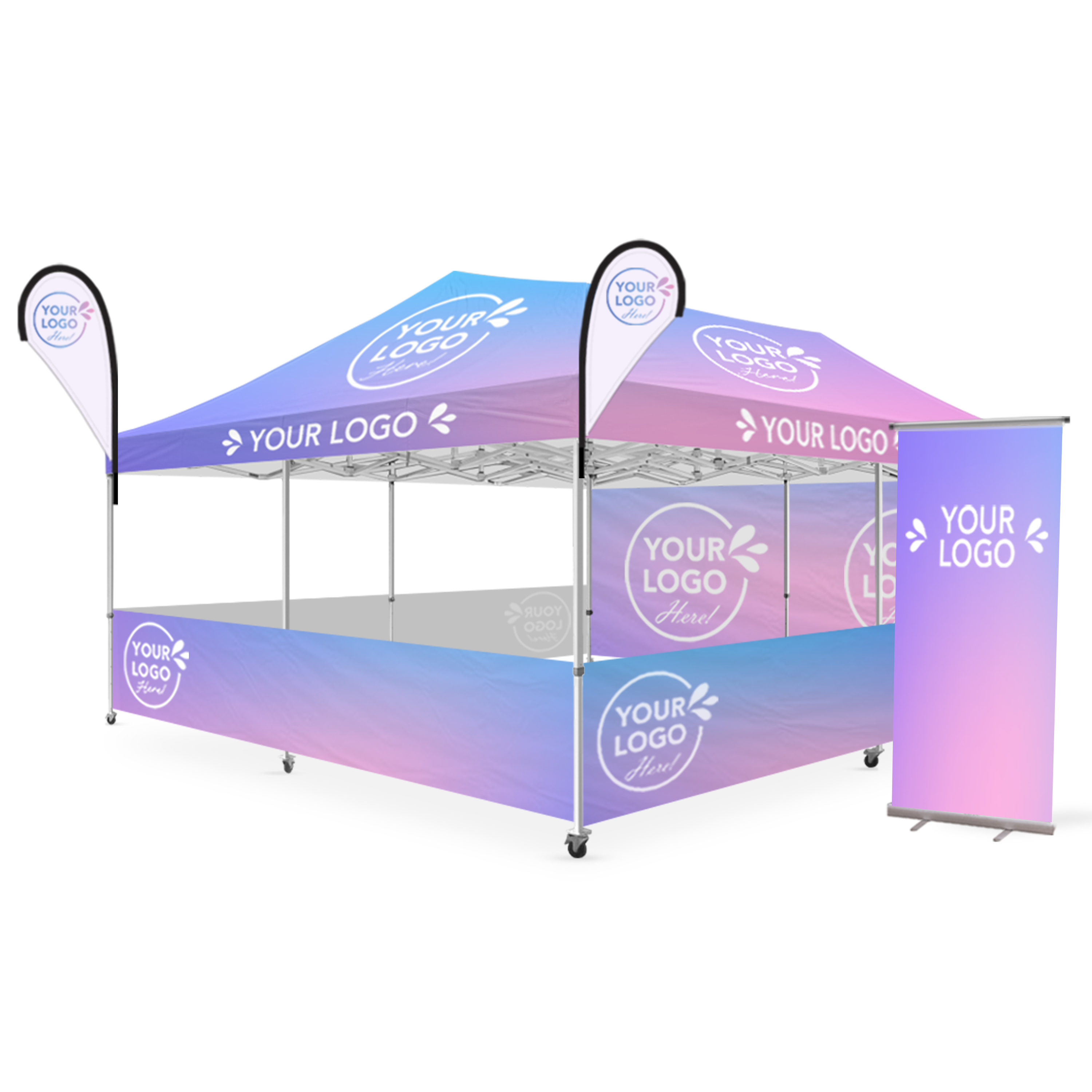 6m x 6m Printed Folding Gazebo | Complete Event Package