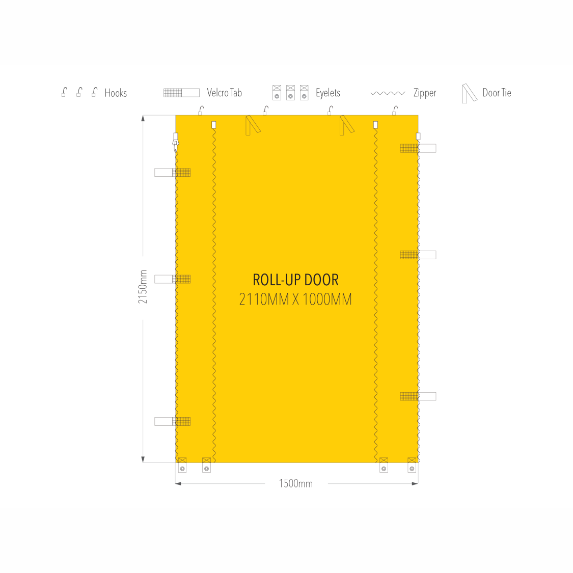 1.5m Gazebo Door Wall | Gazebo Accessory