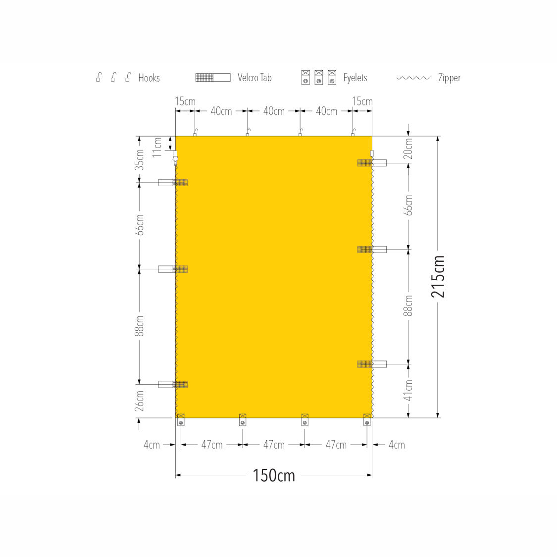 1.5m Gazebo Full Wall | Gazebo Accessory