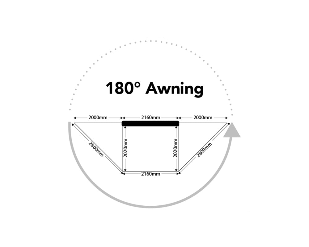 Desert Shade 180° | Car Awning
