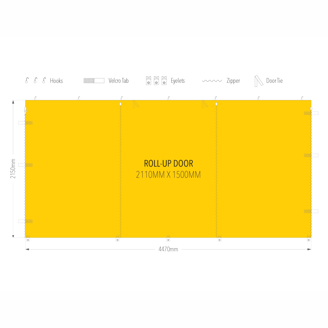 4.5m Gazebo Door Wall | Gazebo Accessory