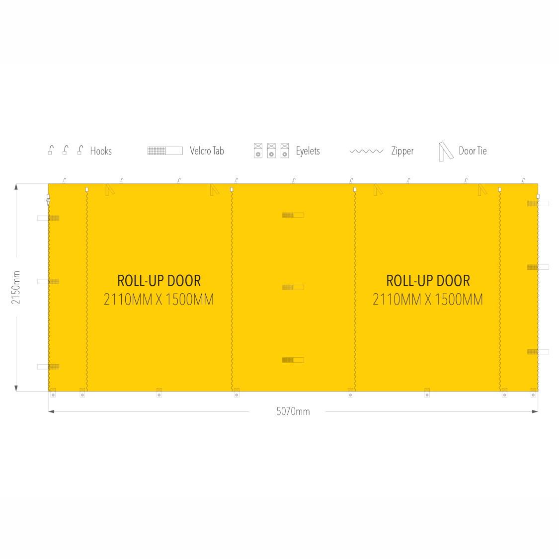 5m Gazebo Door Wall | Gazebo Accessory