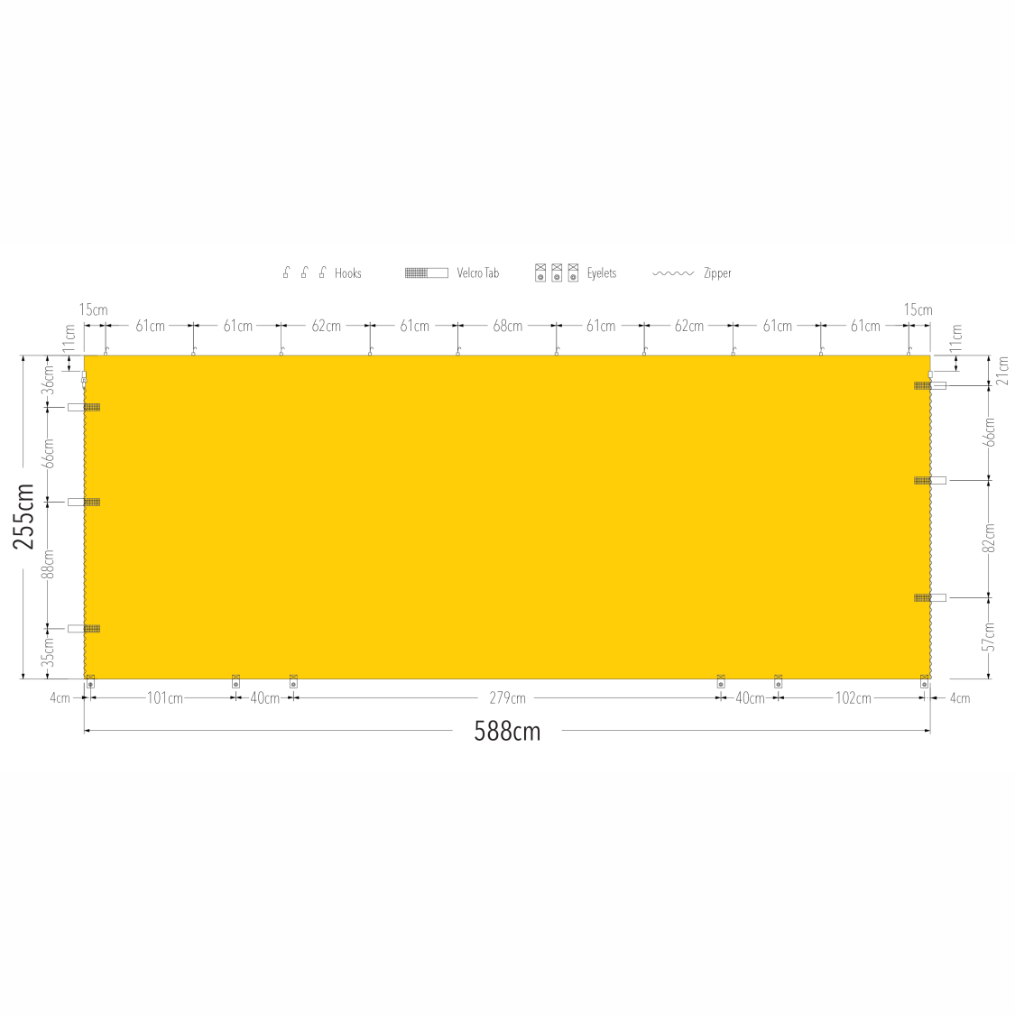 6m Tec Gazebo Full Wall | Gazebo Accessory