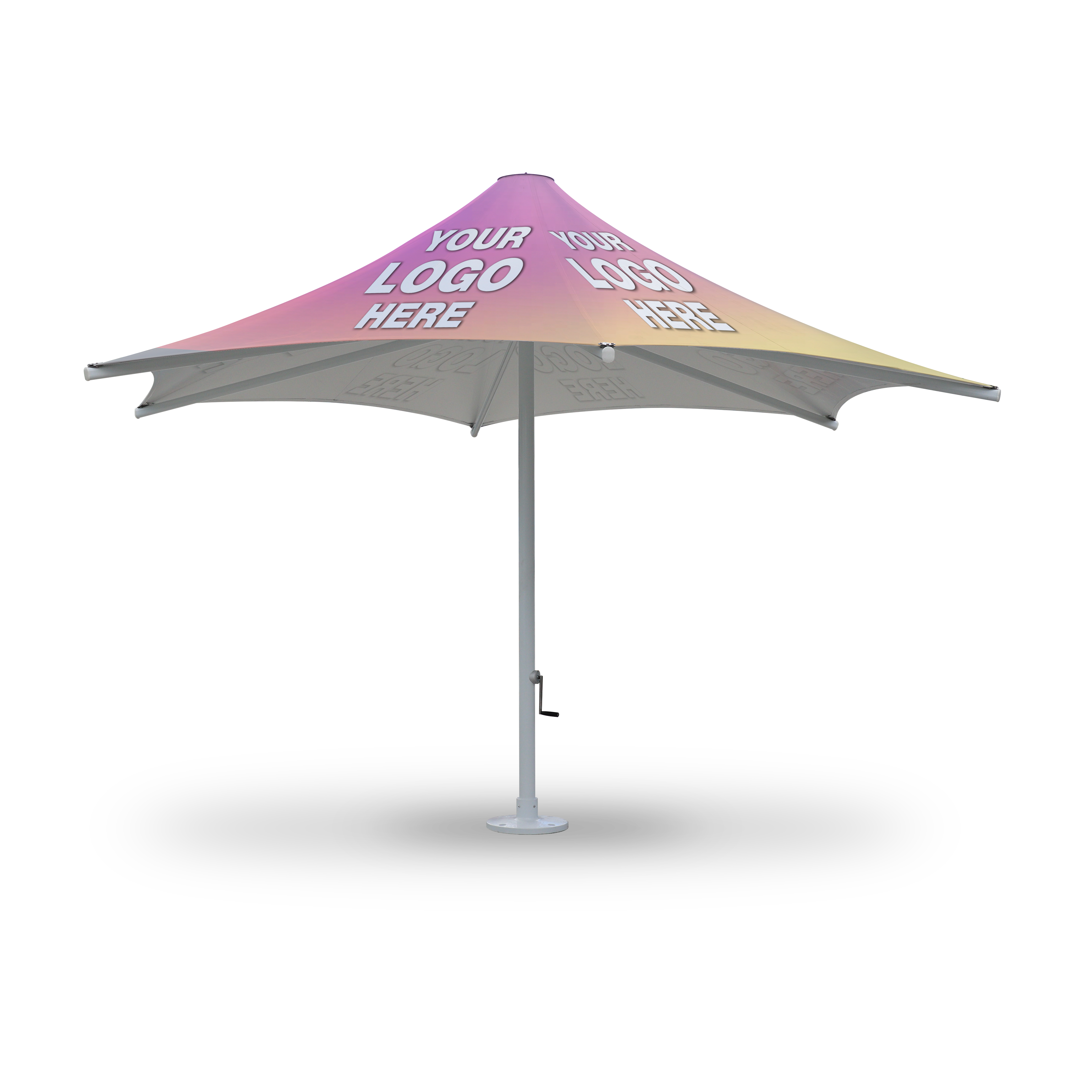5m Hex Custom Ferrara 300 PVC | Umbrellas