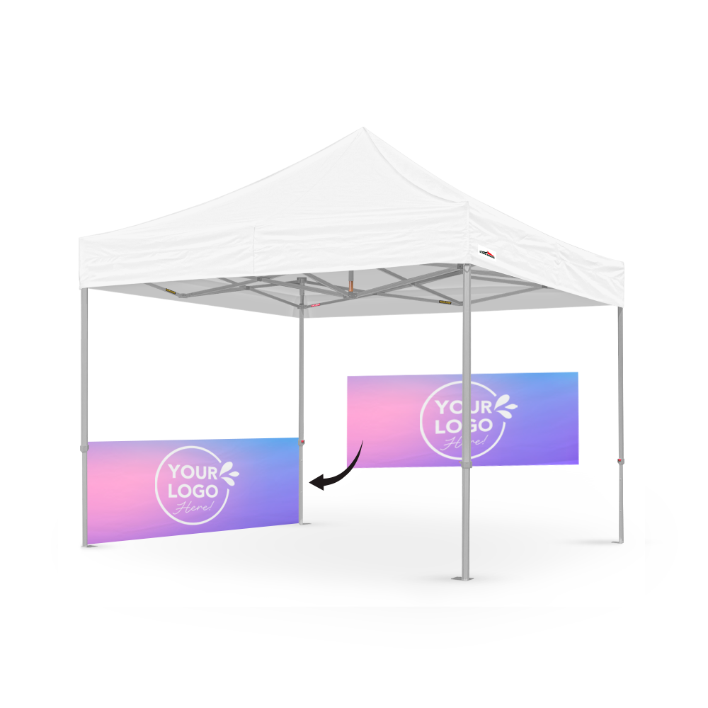 3m Printed Gazebo Half Wall | Gazebo Accessory