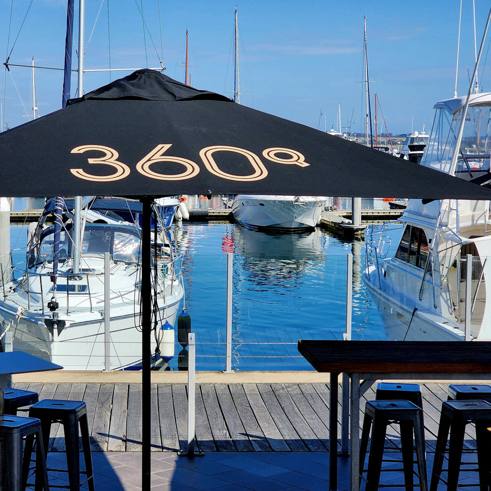 2.5m x 2.5m Custom Printed Saville Square | Umbrellas