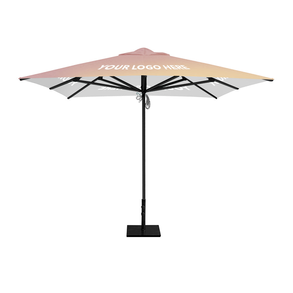 3m x 3m Custom Printed Saville Square | Umbrellas