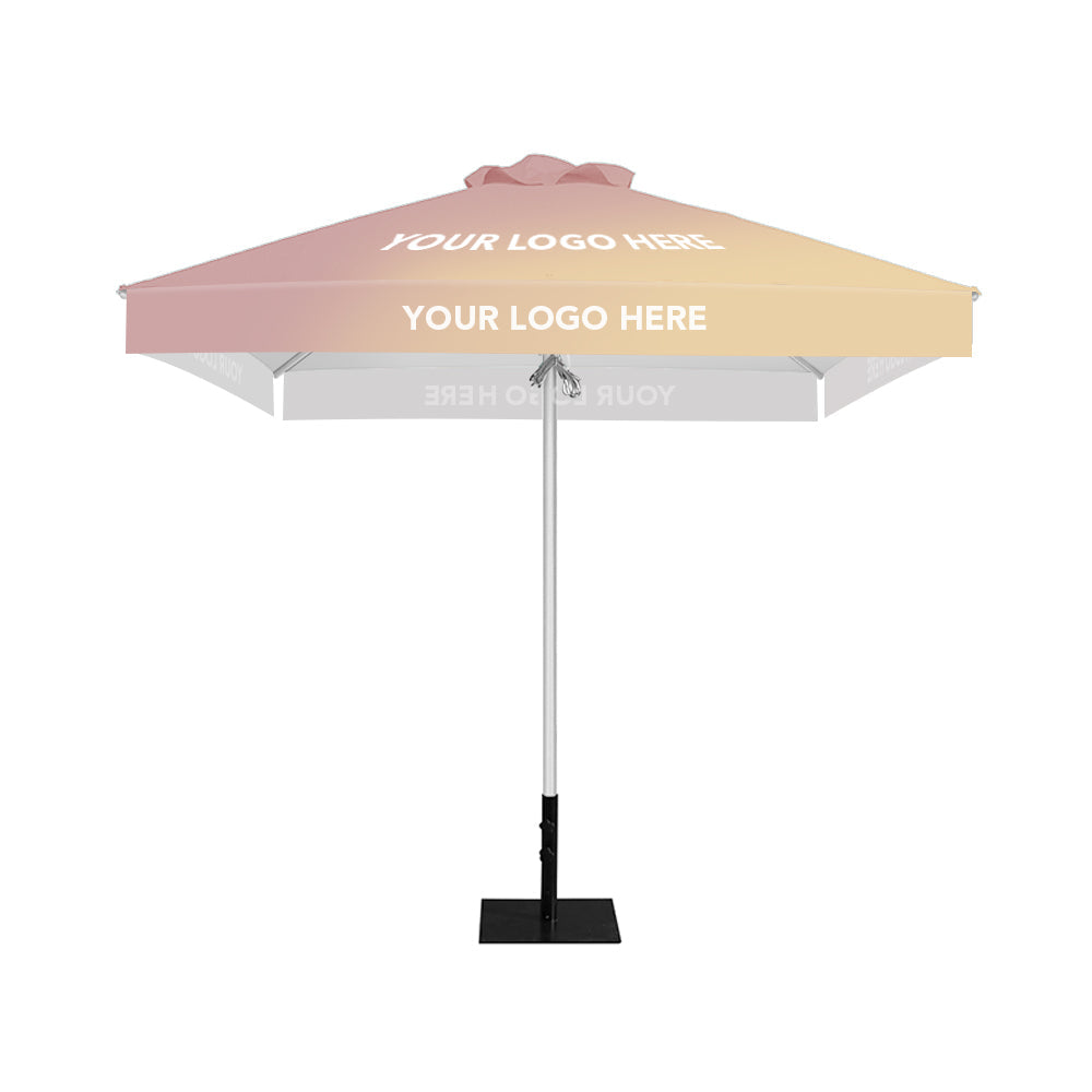 2.5m x 2.5m Custom Printed Saville Square | Umbrellas