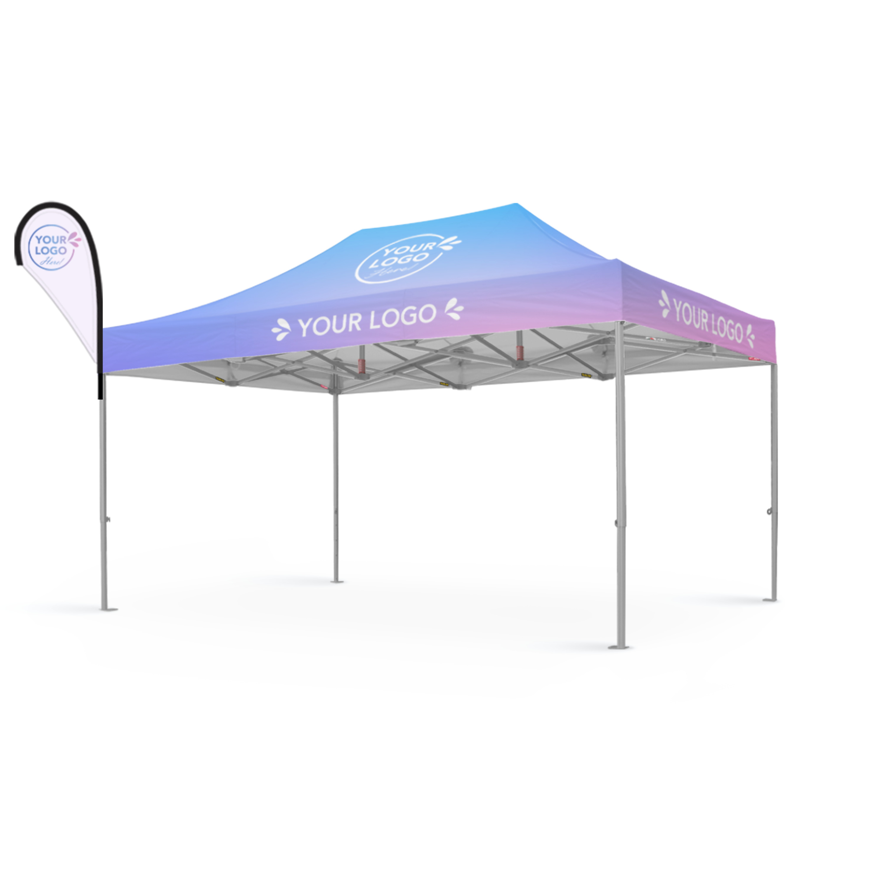 3m x 4.5m Printed Folding Gazebo | Banner Boost Package