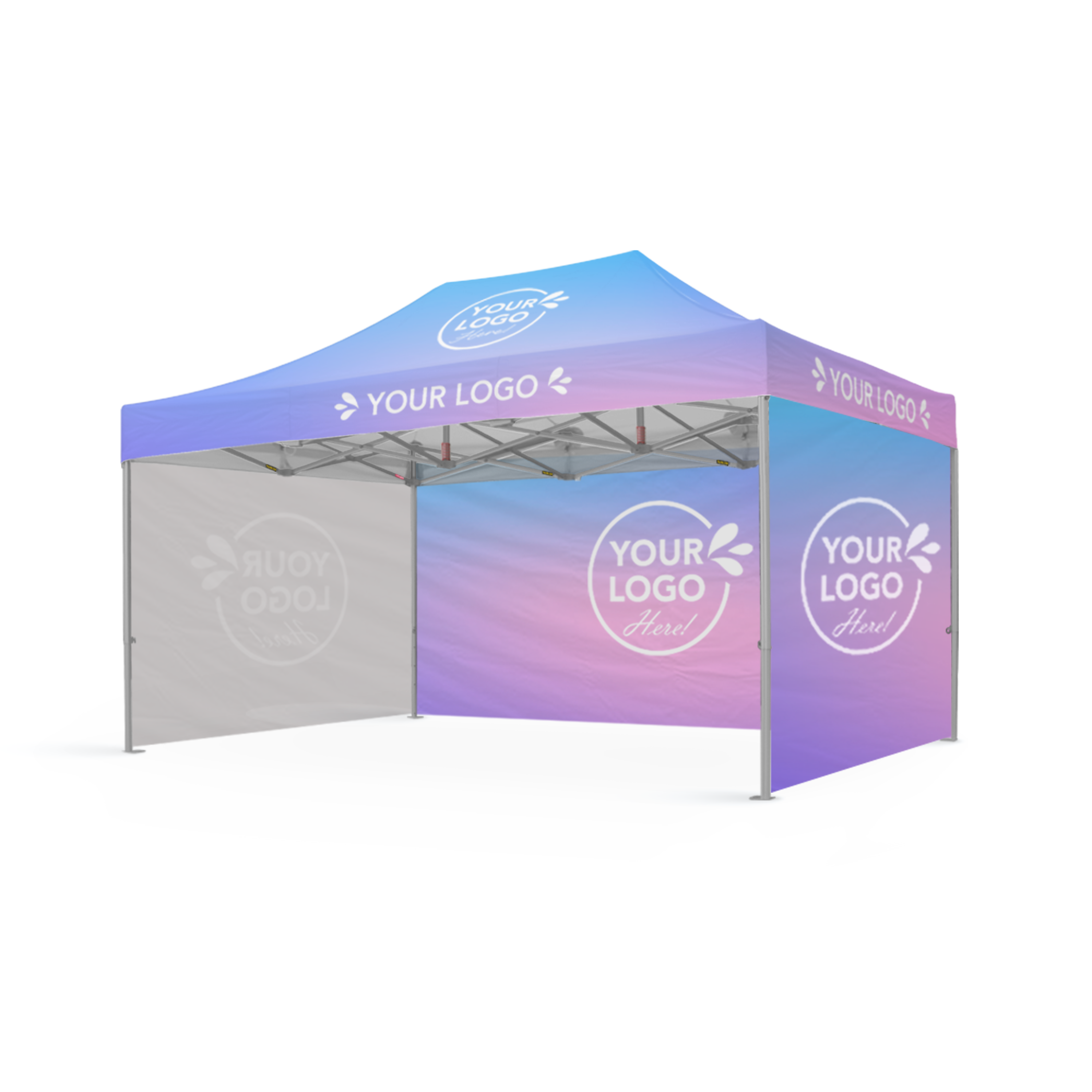 3m x 4.5m Printed Folding Gazebo | Showcase Wall Package