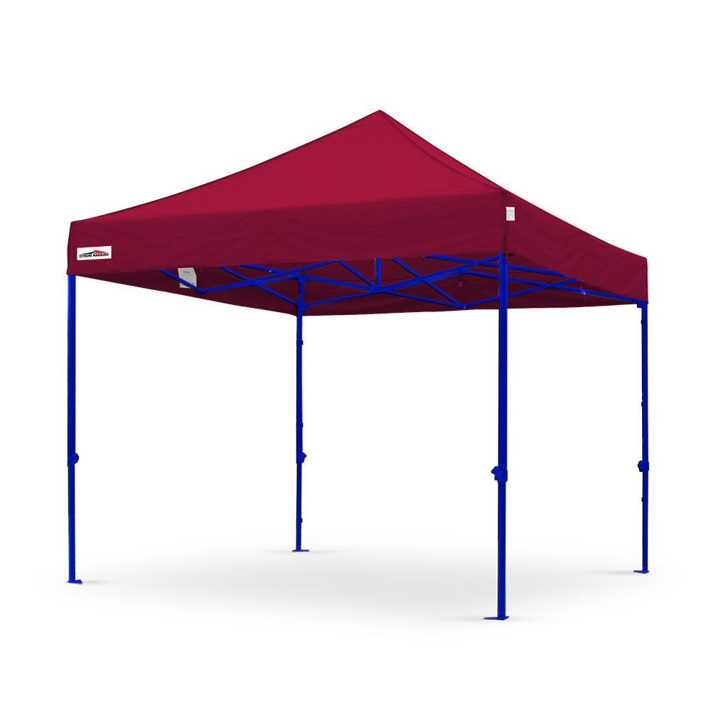 X5 true blue 10x10 maroon outdoor marquee tent with blue frame