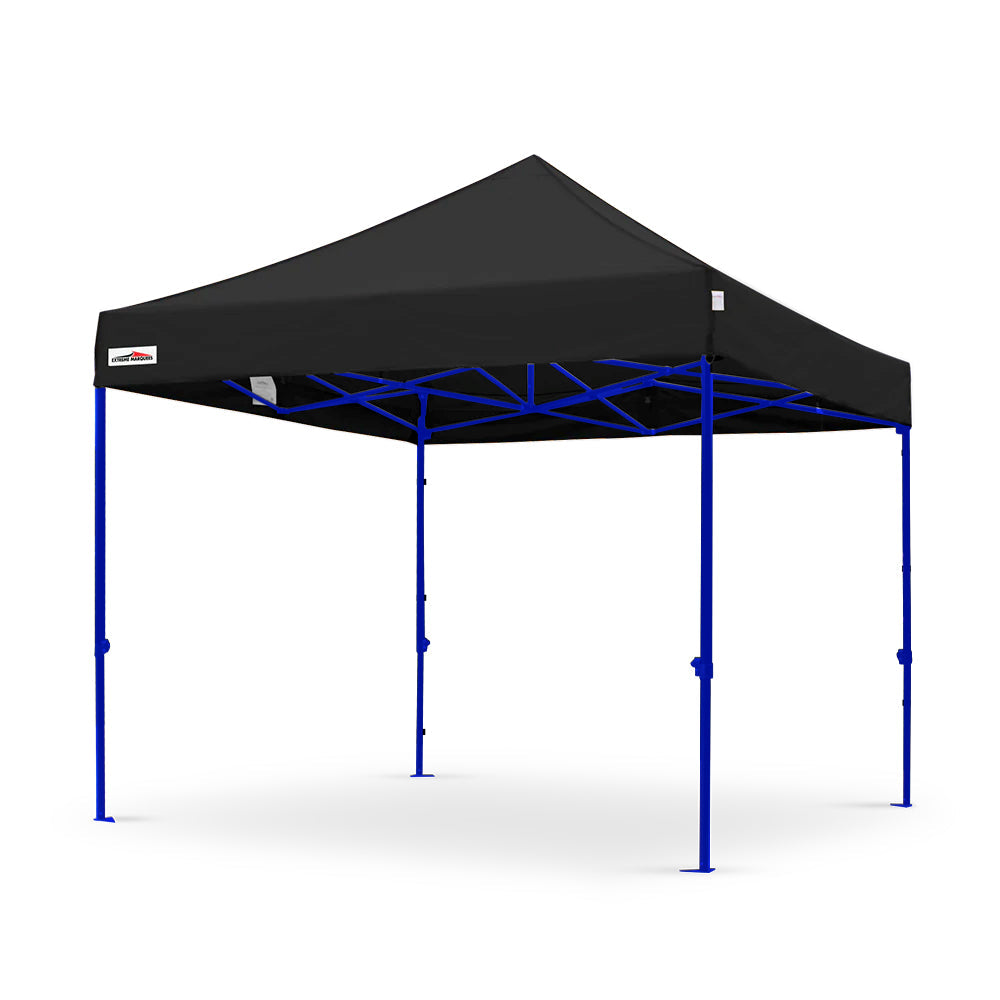 X5 true blue 10x10 black outdoor marquee tent with blue frame