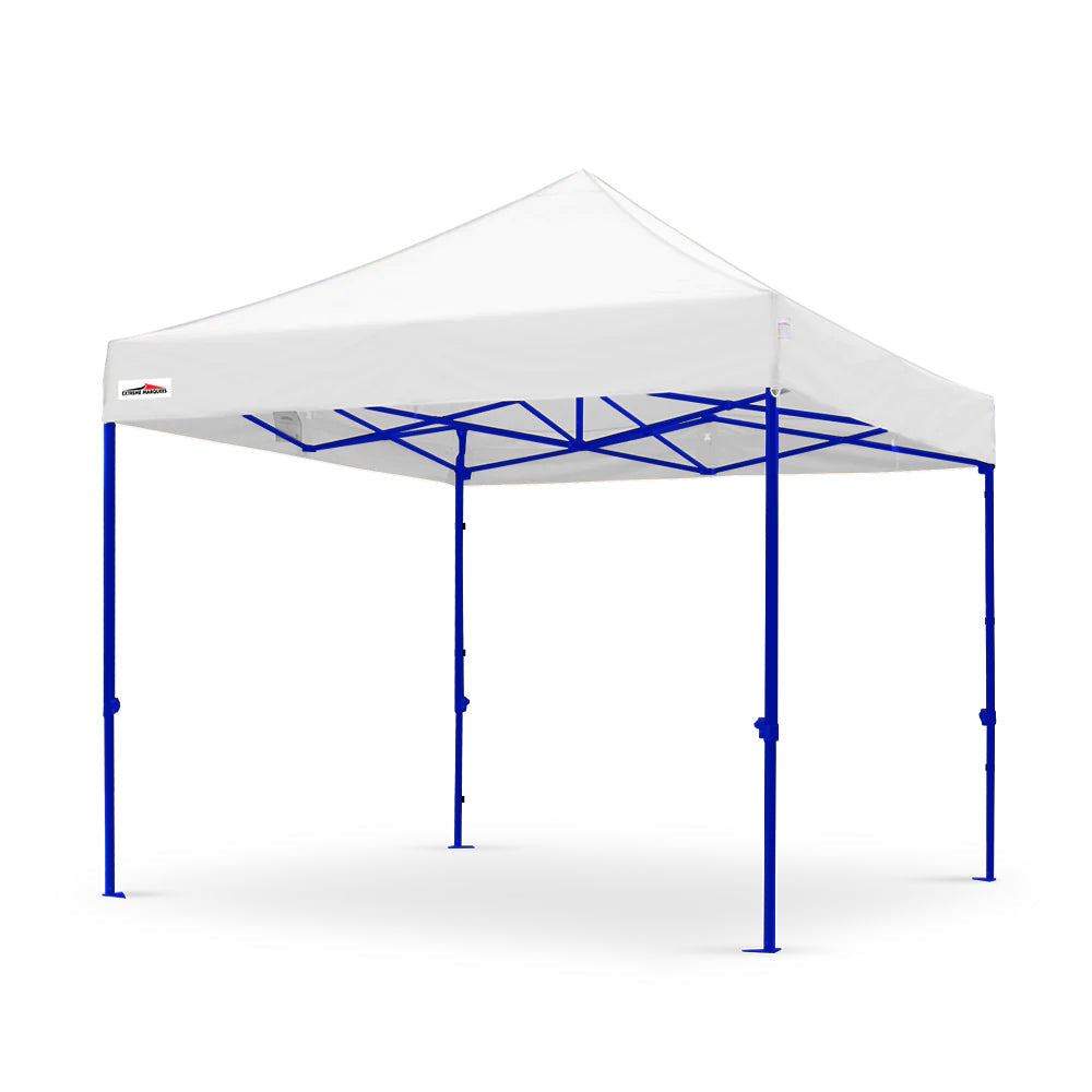 X5 true blue 10x10 white outdoor marquee tent with blue frame