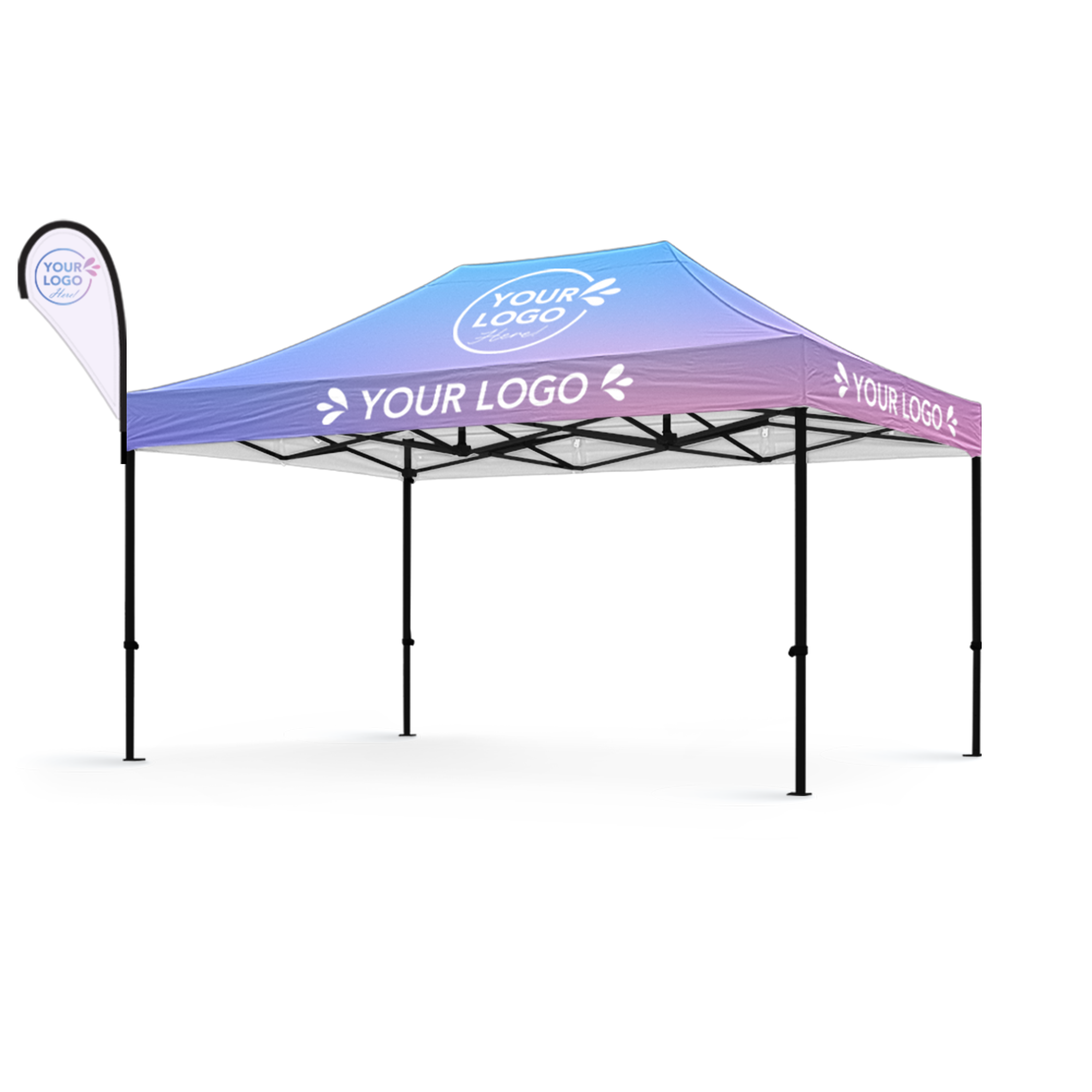 3m x 4.5m Printed Folding Gazebo | Banner Boost Package