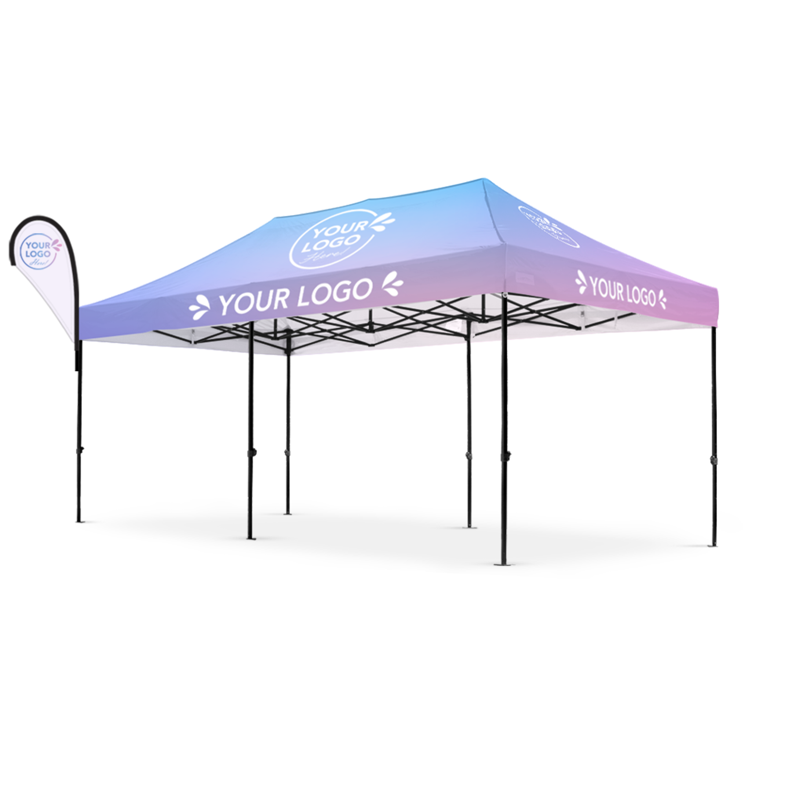 3m x 6m Printed Folding Gazebo | Banner Boost Package