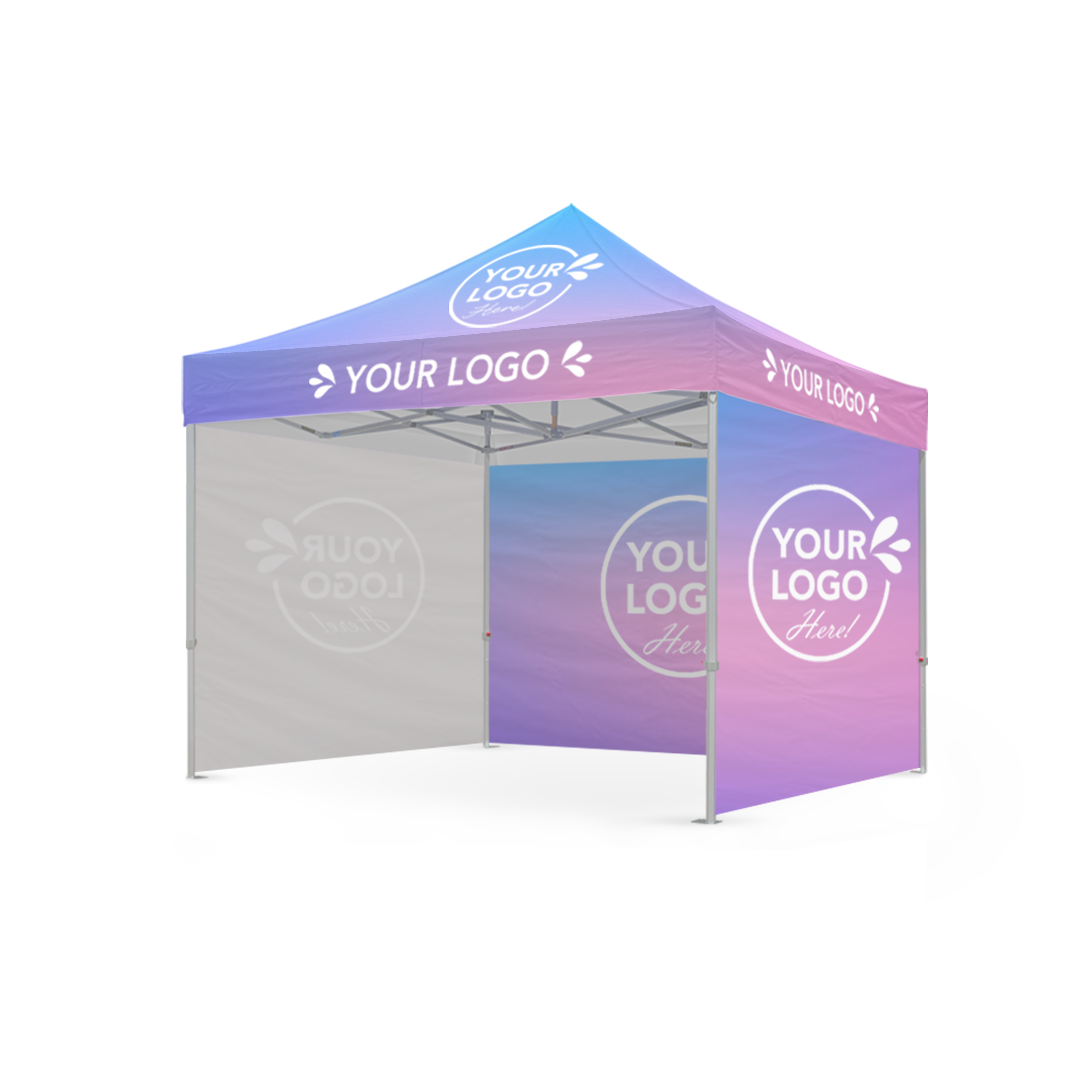 3m x 3m Printed Folding Gazebo | Showcase Wall Package
