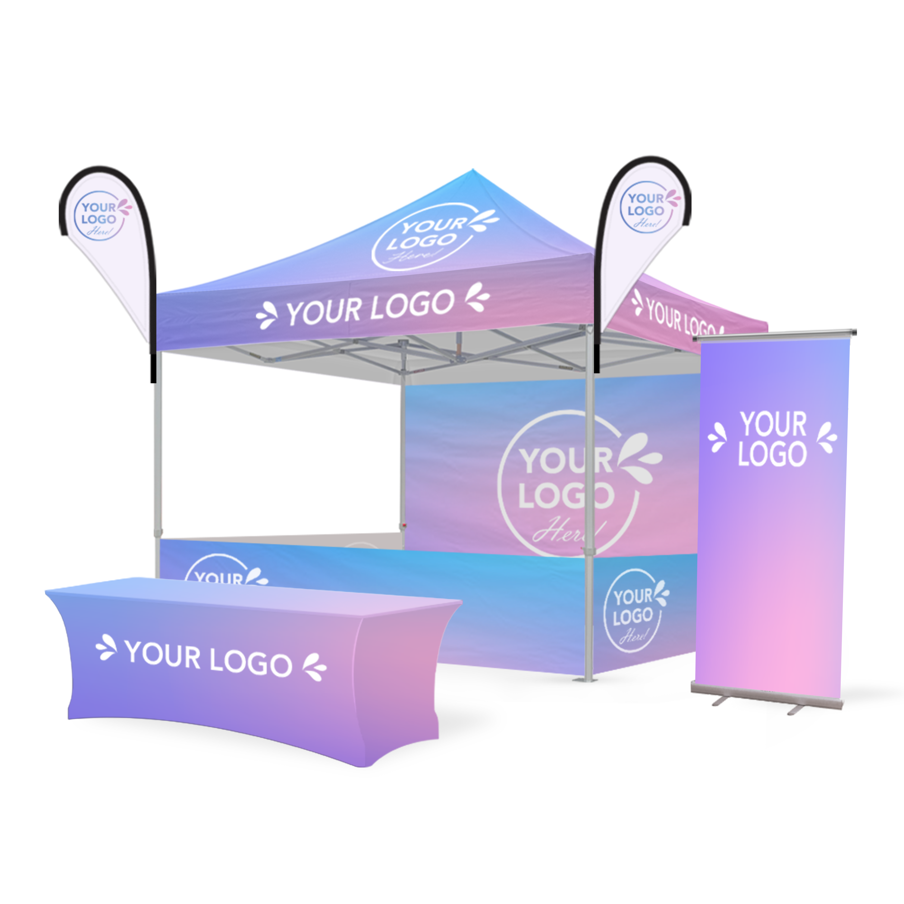 3m x 3m Printed Folding Gazebo | Custom Elite Package