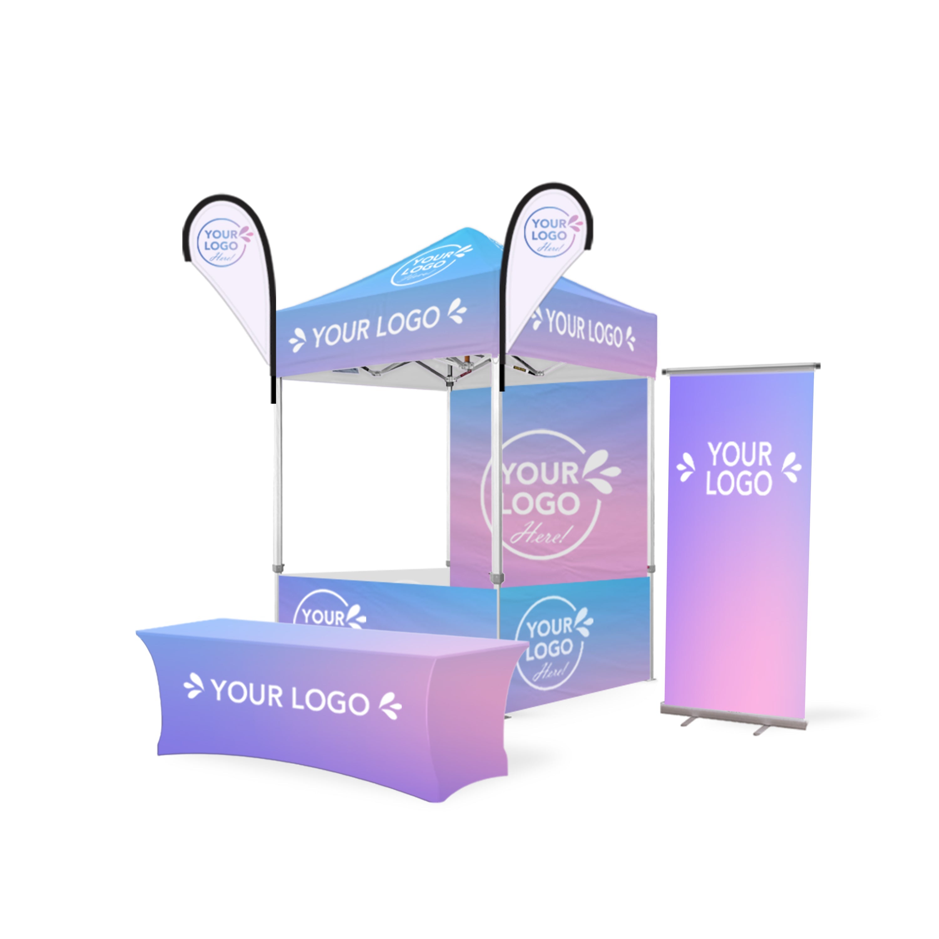 1.5m x 1.5m Printed Folding Gazebo | Custom Elite Package