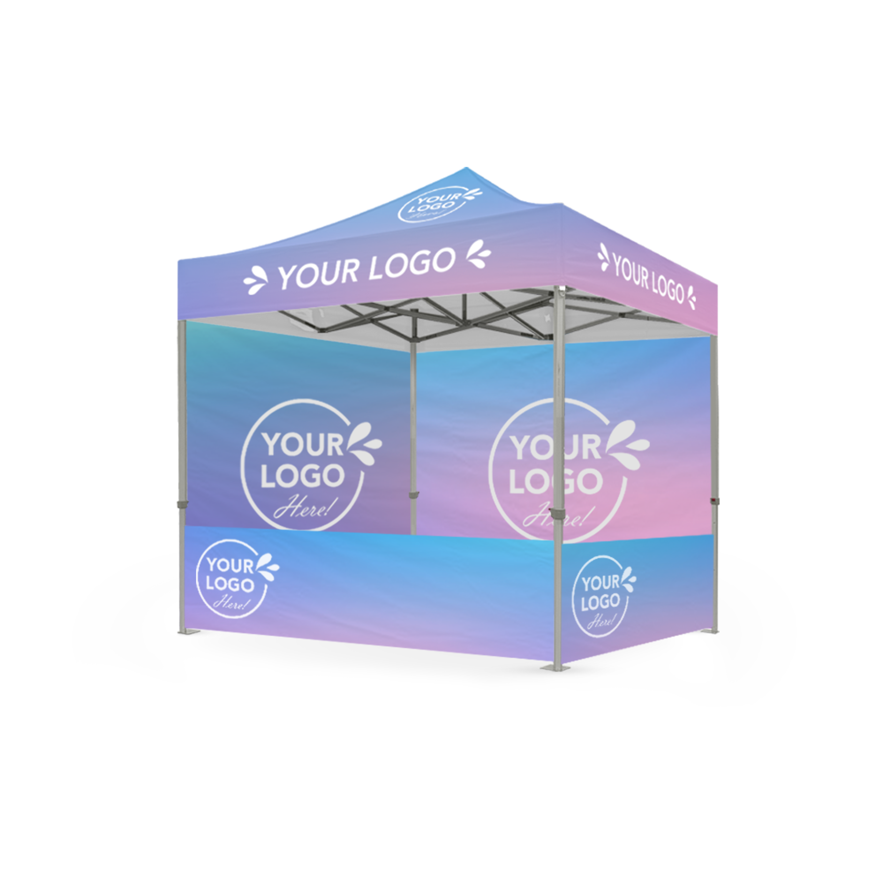 2.4m x 2.4m Printed Folding Gazebo | Event Presence Package