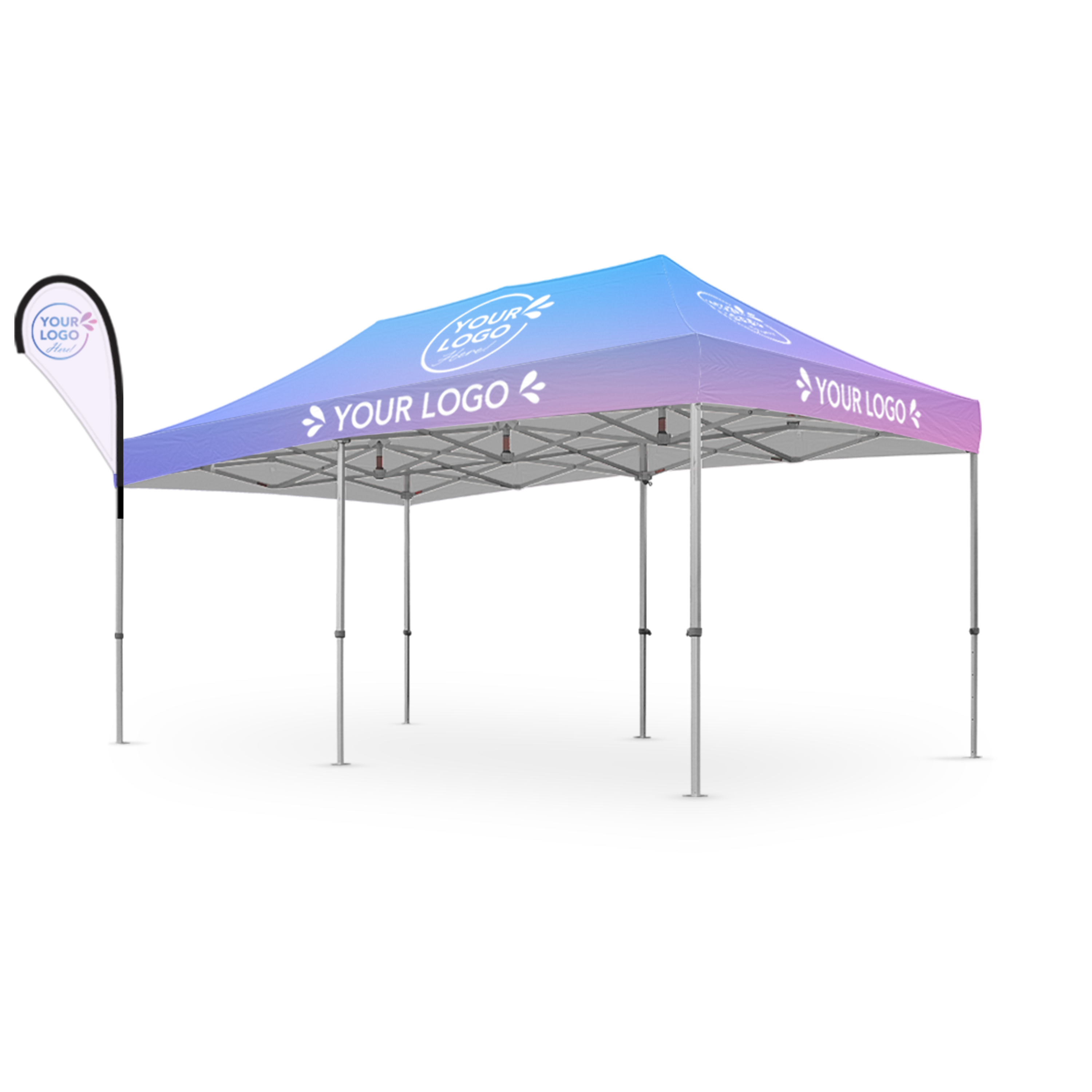 3m x 6m Printed Folding Gazebo | Banner Boost Package