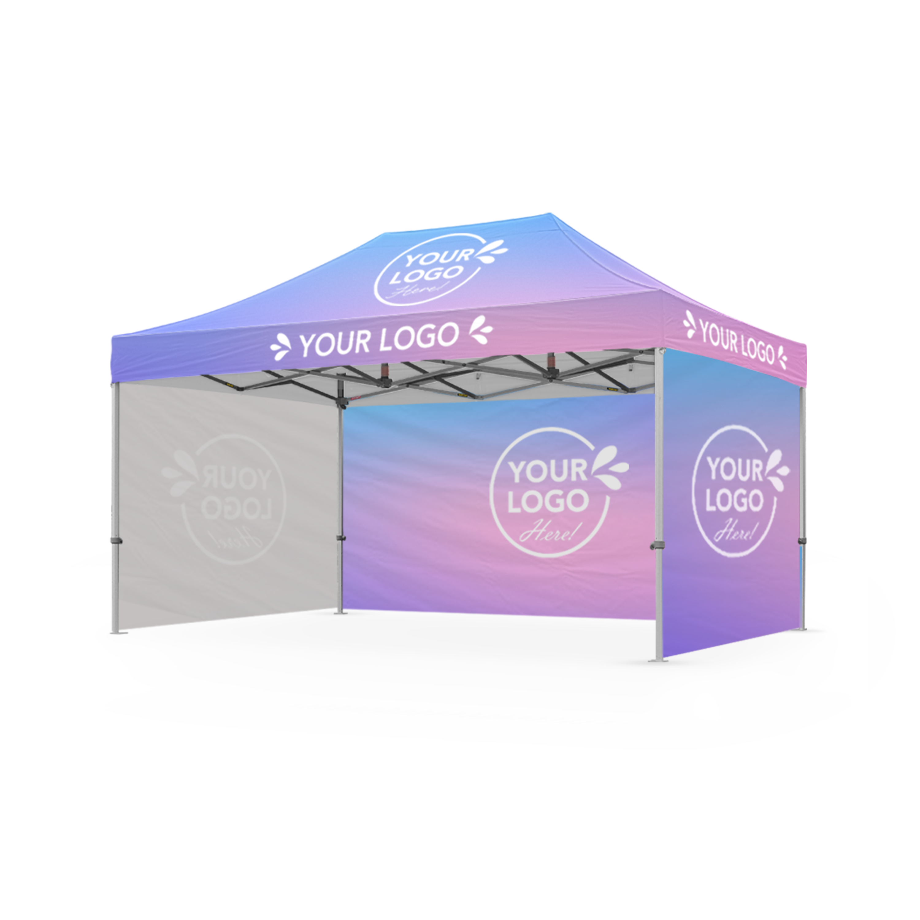 3m x 4.5m Printed Folding Gazebo | Showcase Wall Package
