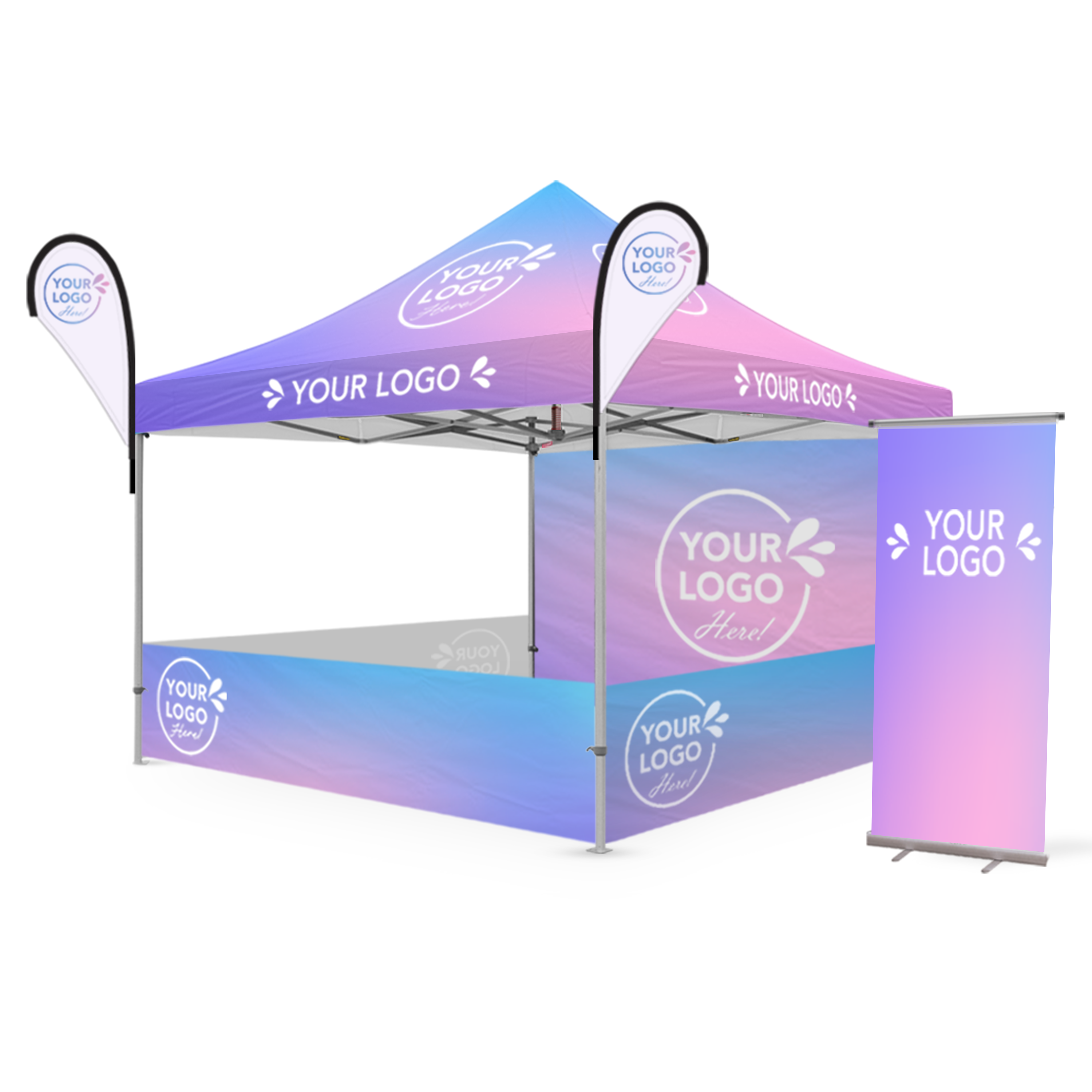 4m x 4m Printed Folding Gazebo | Complete Event Package