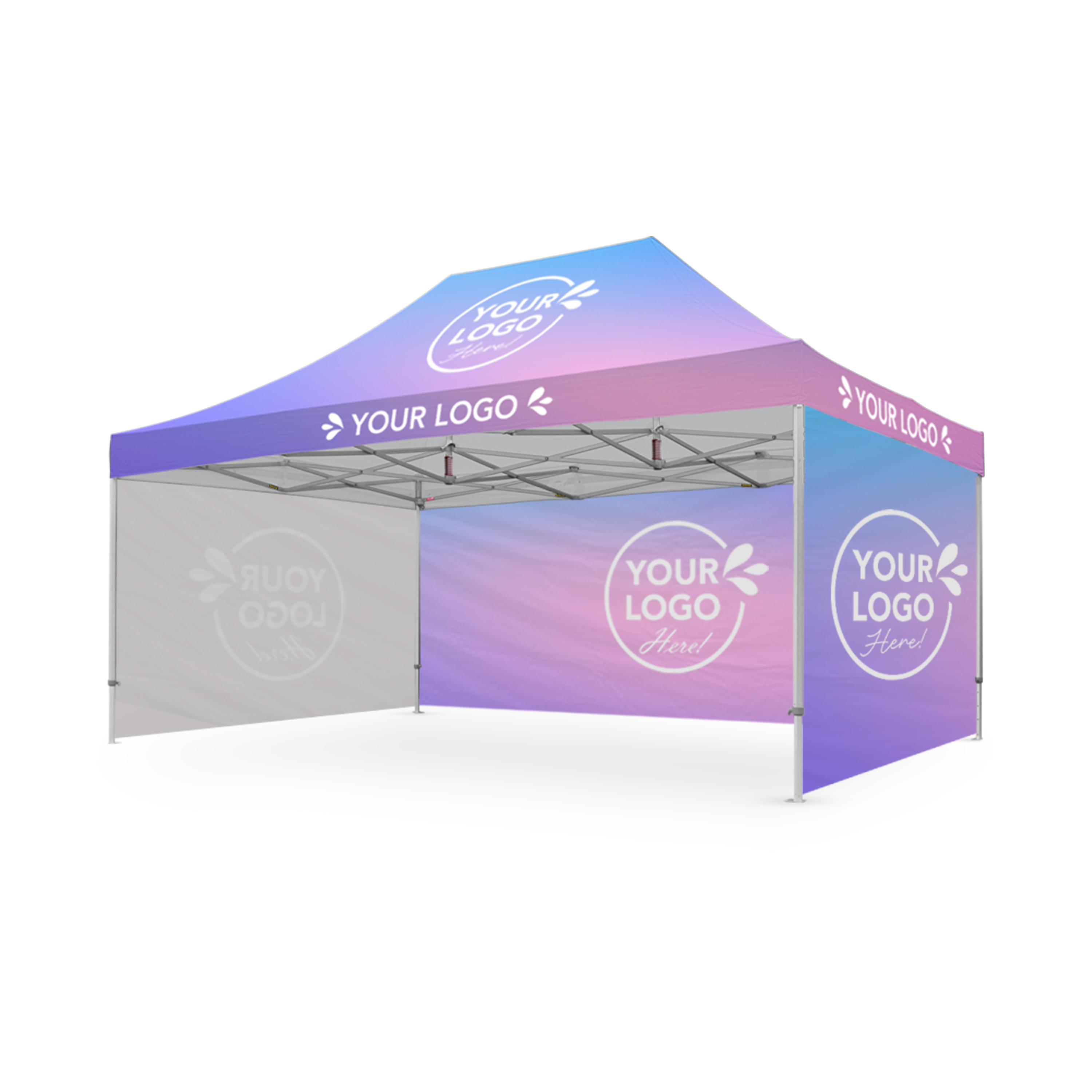 4m x 6m Printed Folding Gazebo | Showcase Wall Package