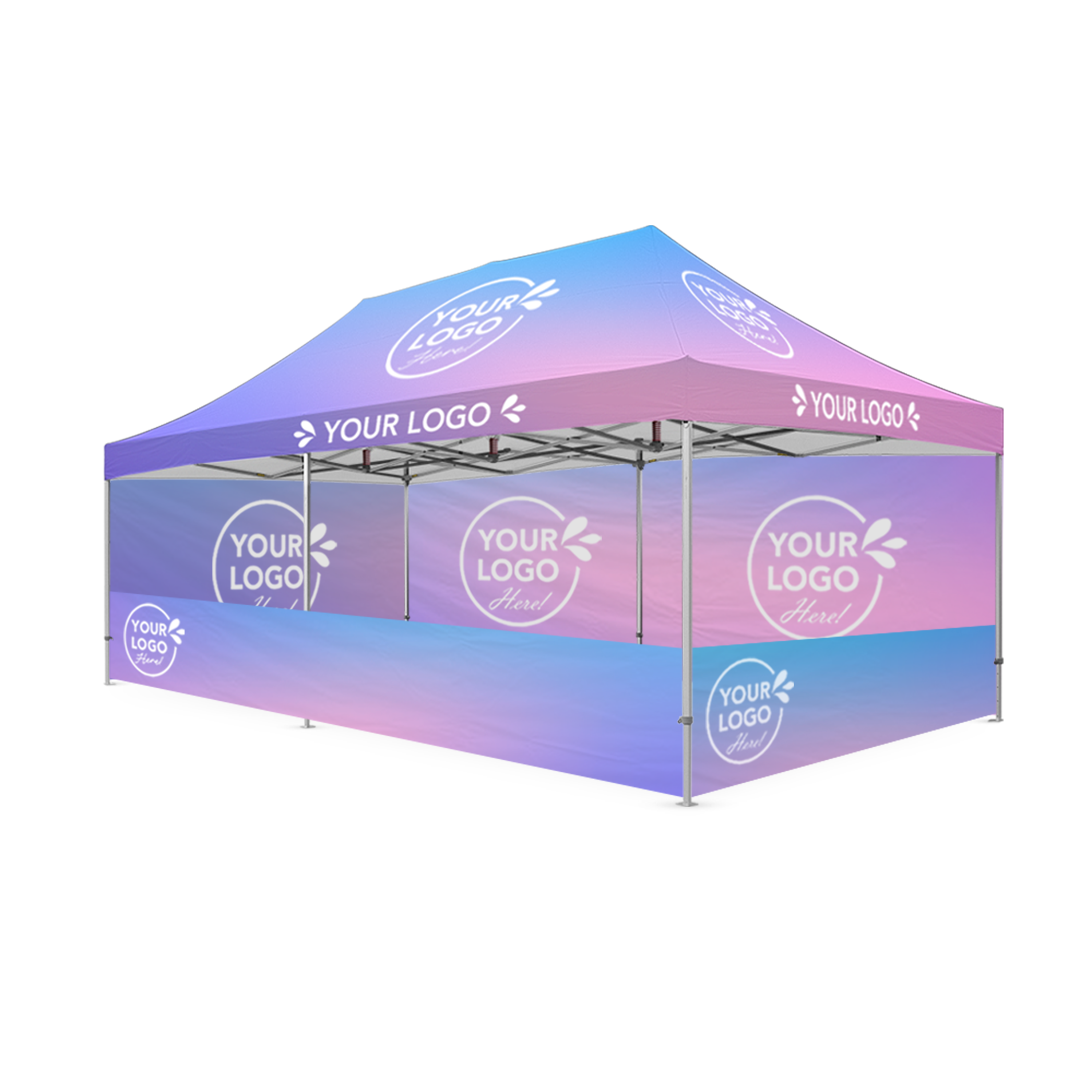4m x 8m Printed Folding Gazebo | Event Presence Package