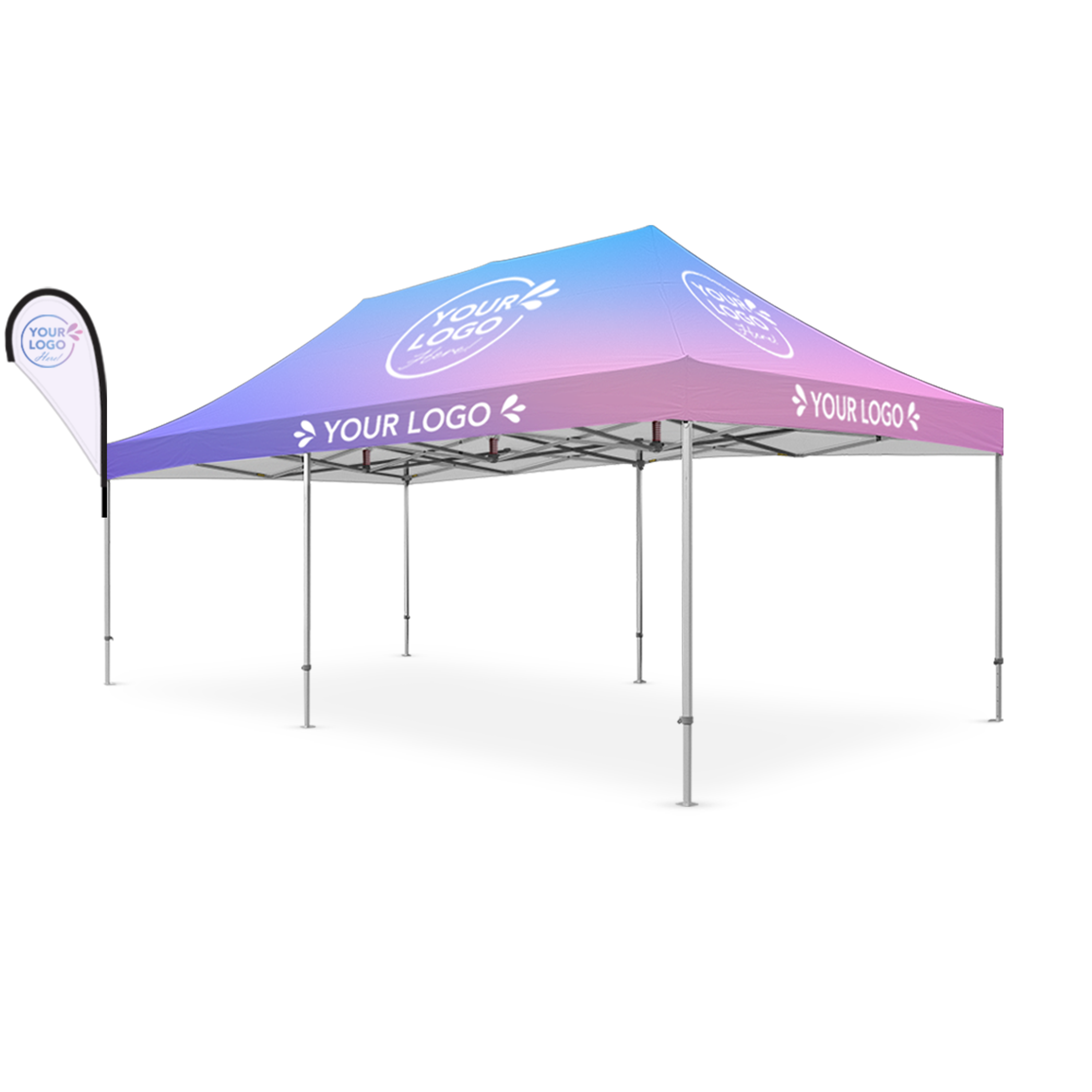 4m x 8m Printed Folding Gazebo | Banner Boost Package