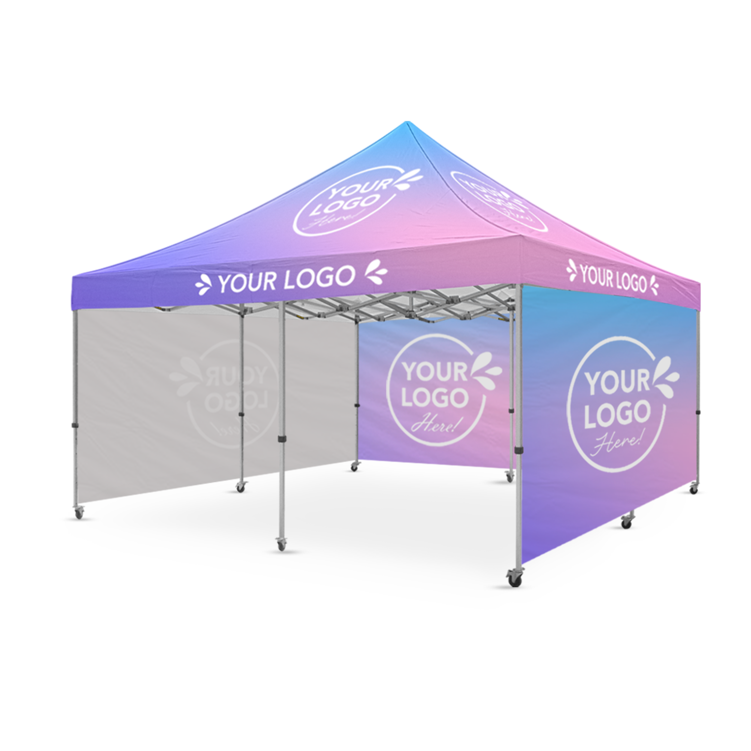 5m x 5m Printed Folding Gazebo | Showcase Wall Package