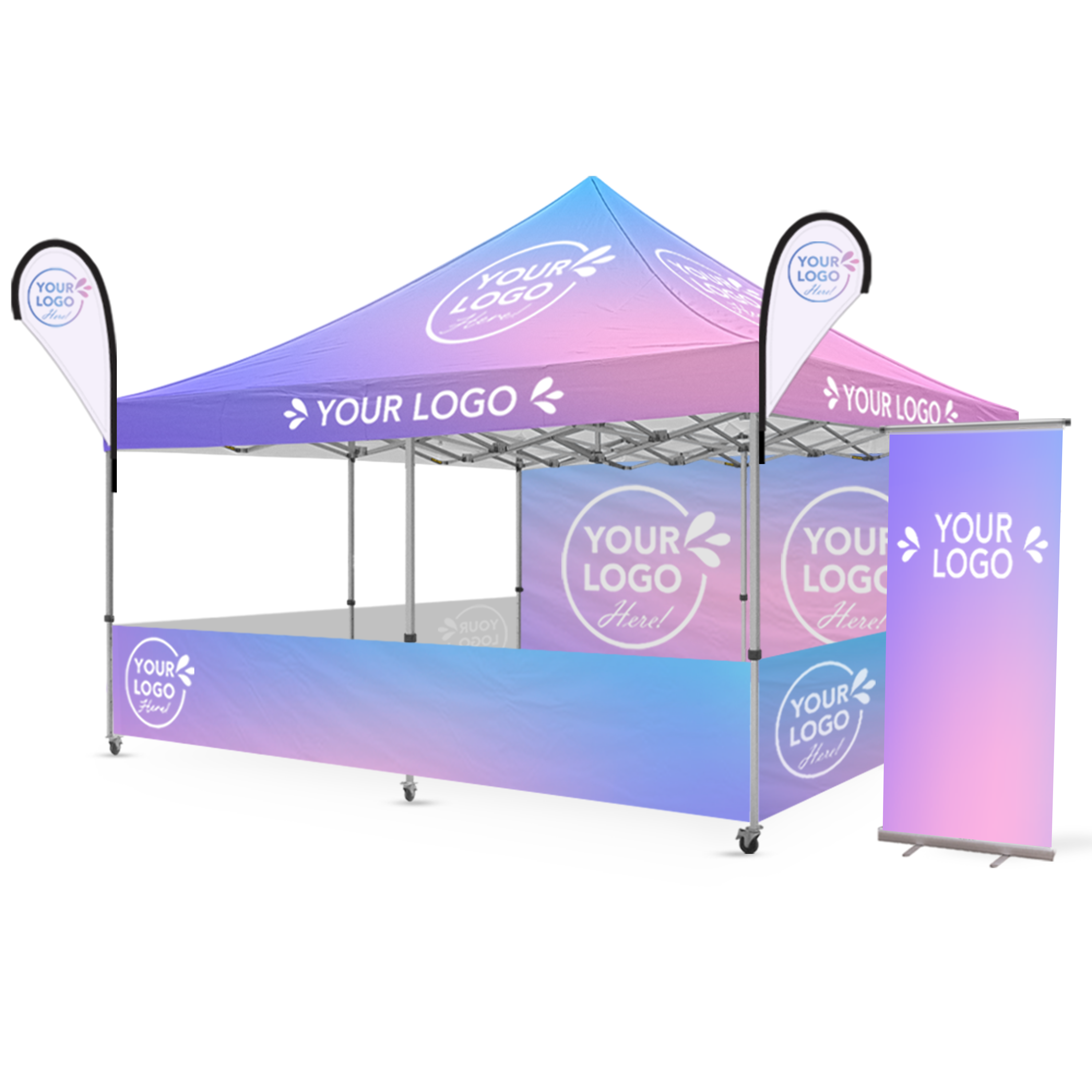 5m x 5m Printed Folding Gazebo | Complete Event Package