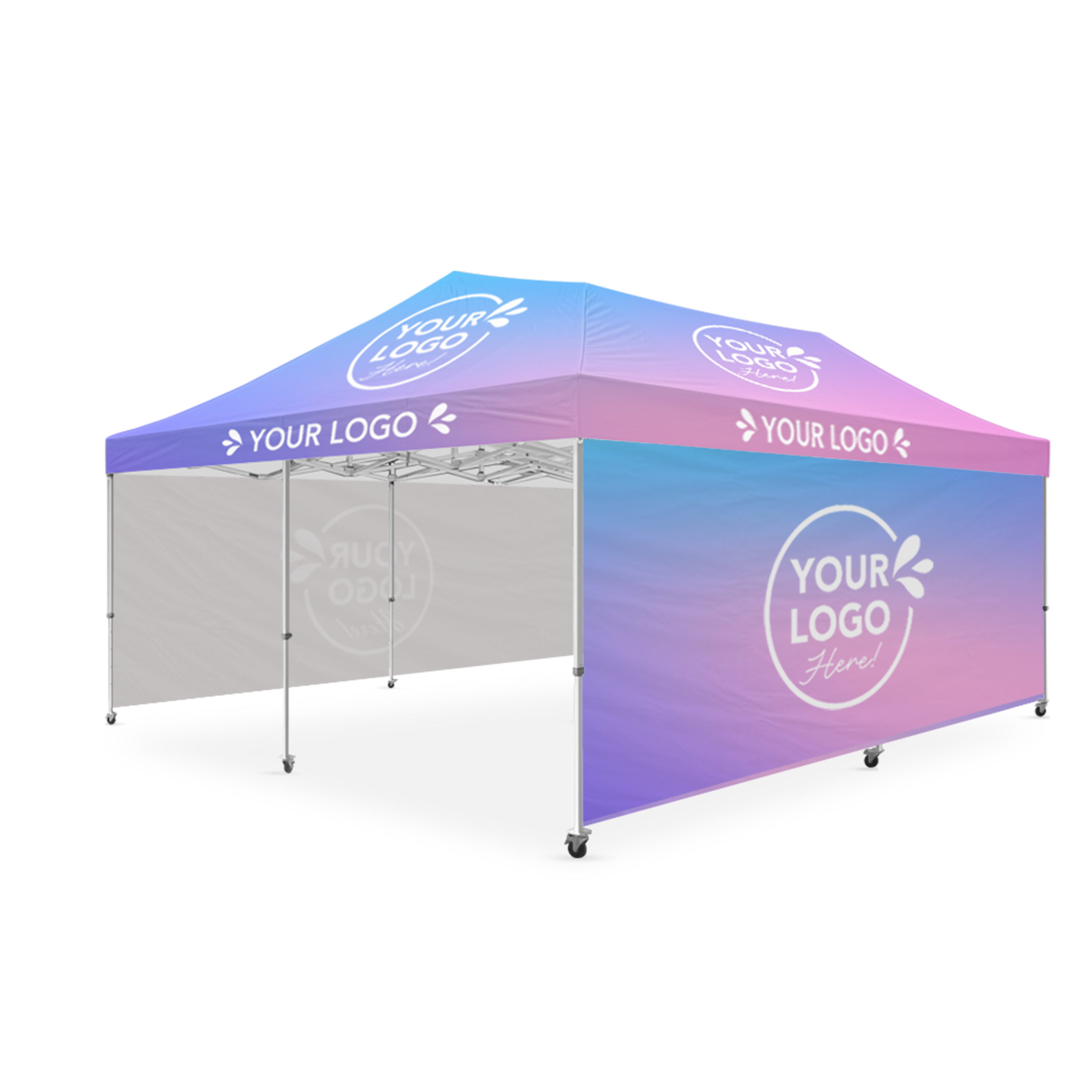 6m x 6m Printed Folding Gazebo | Showcase Wall Package