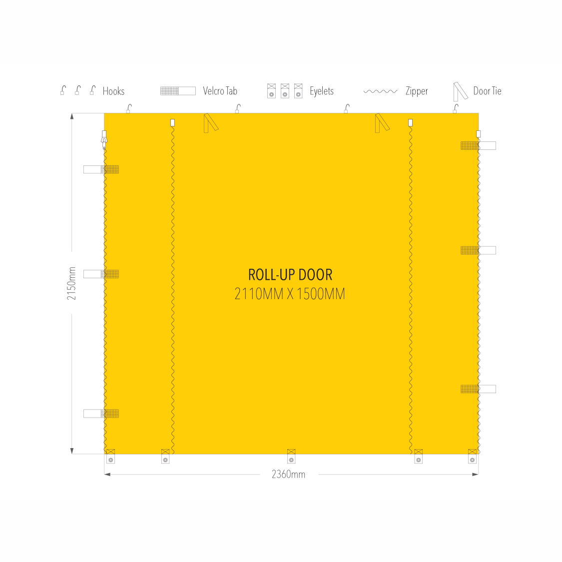 2.4m Gazebo Door Wall | Gazebo Accessory
