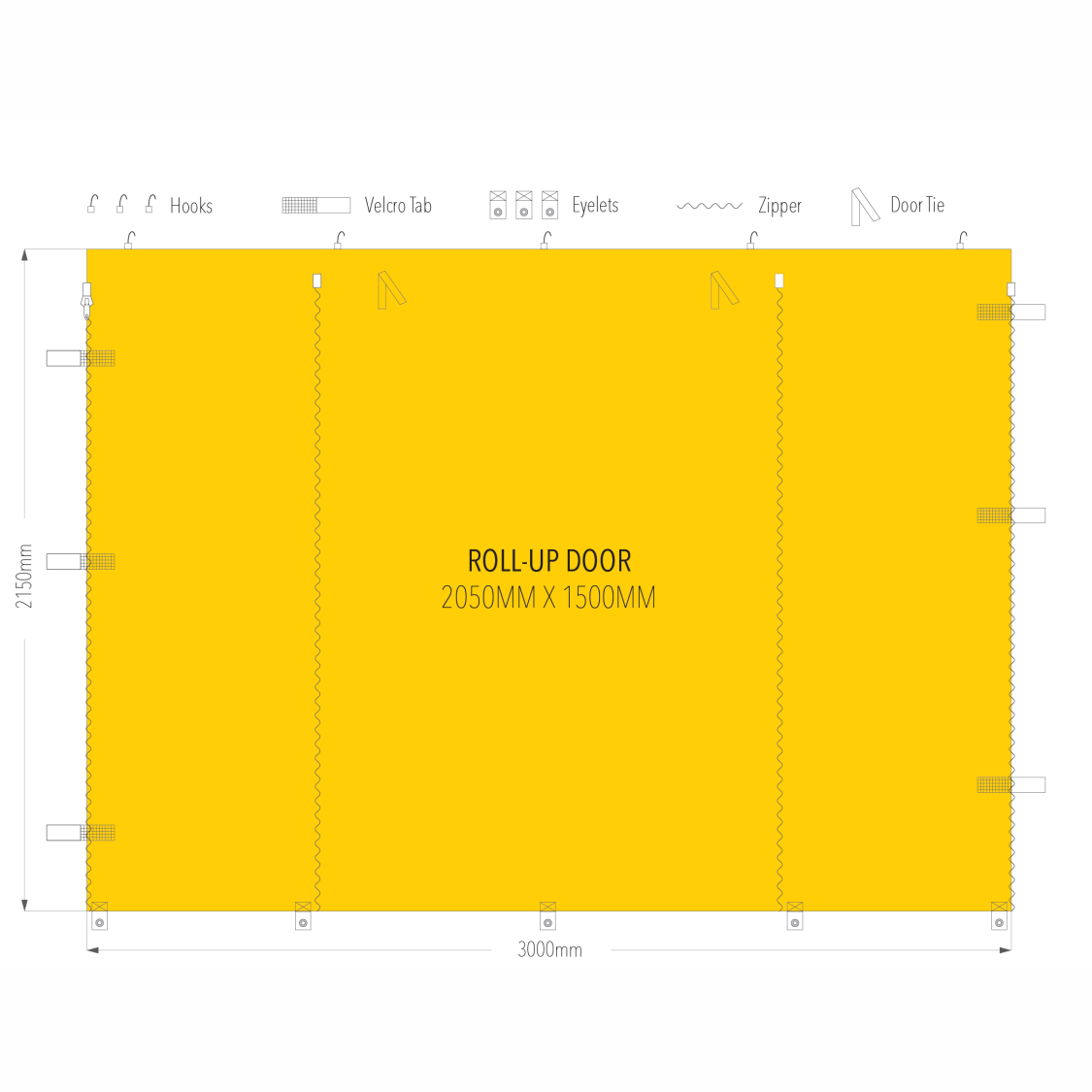 3m Gazebo Door Wall | Marquee Accessory