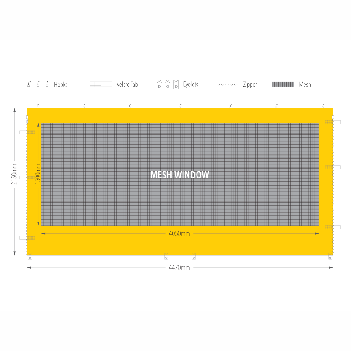 4.5m Gazebo Mesh Window Wall | Gazebo Accessory