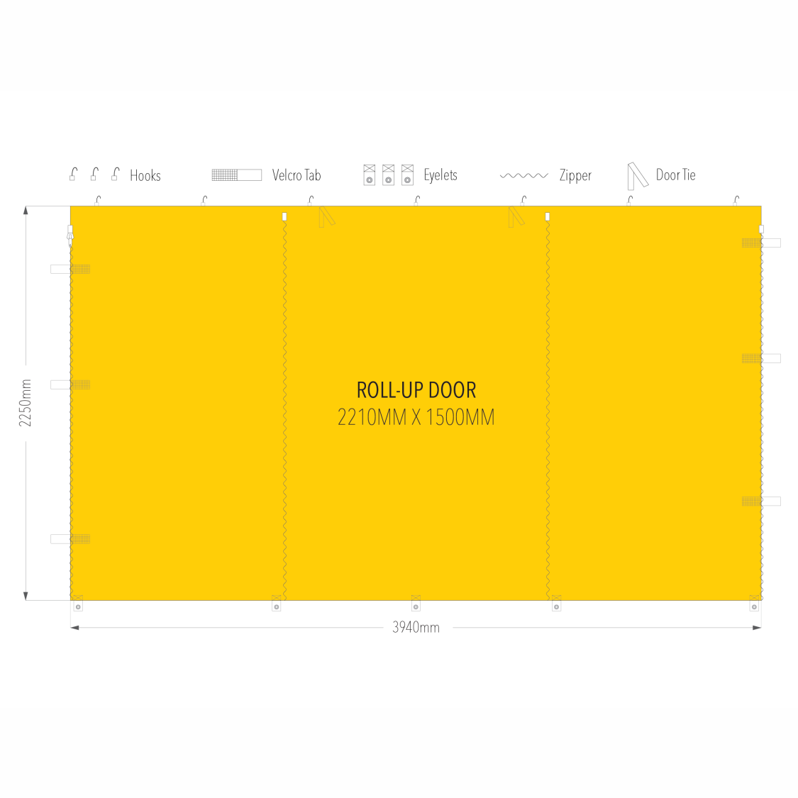 4m Gazebo Door Wall | Gazebo Accessory