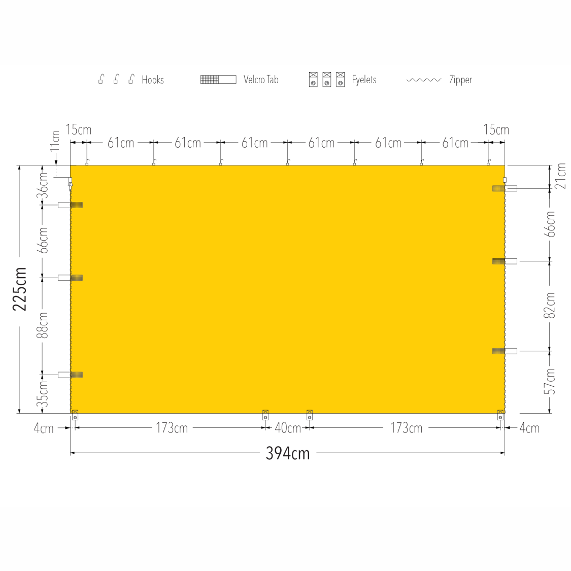 4m Printed Gazebo Full Wall | Gazebo Accessory