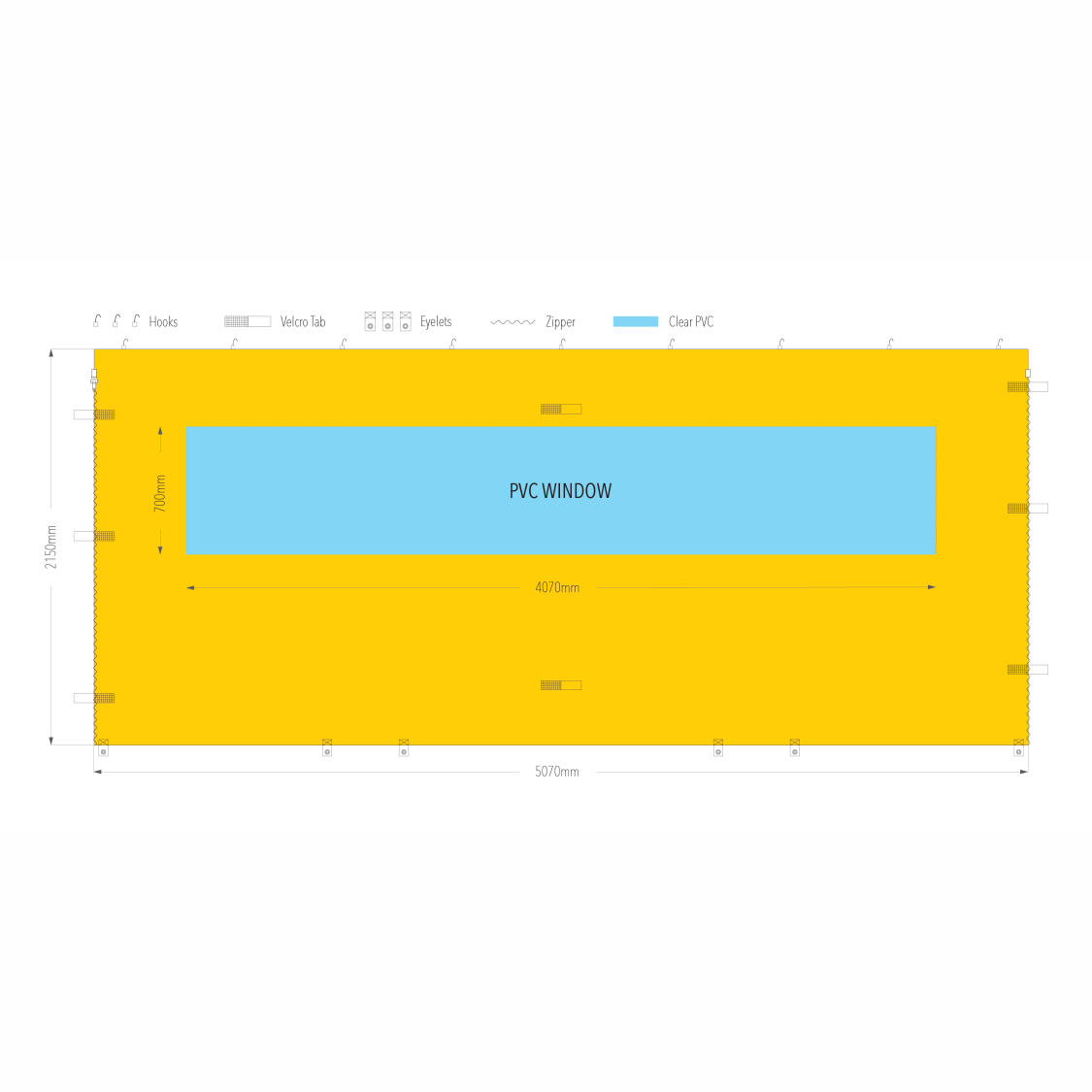 5m Gazebo PVC Window Wall | Gazebo Accessory