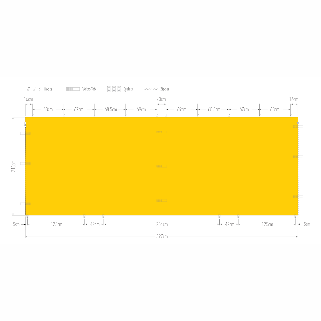 6m Gazebo Full Wall | Gazebo Accessory