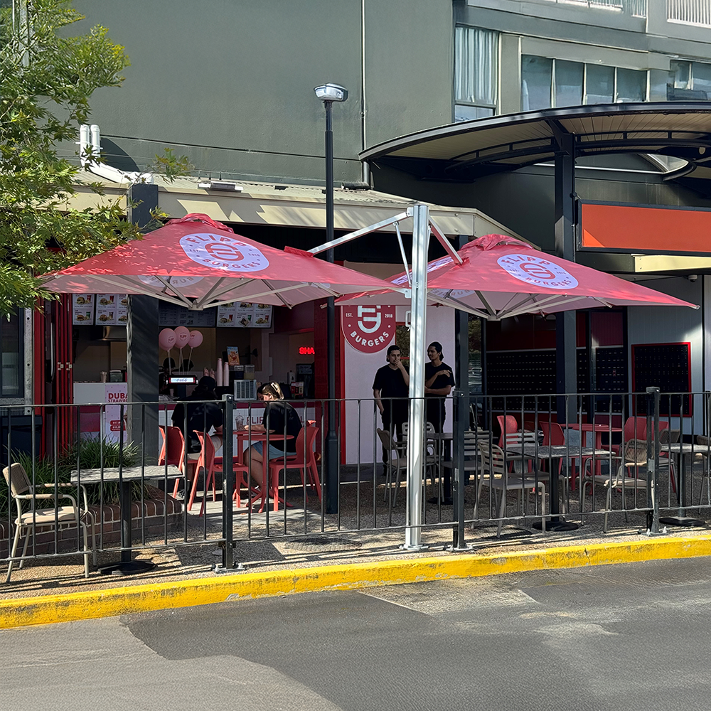 3m x 3m Custom Printed Montilla 110 Cantilever | Umbrellas